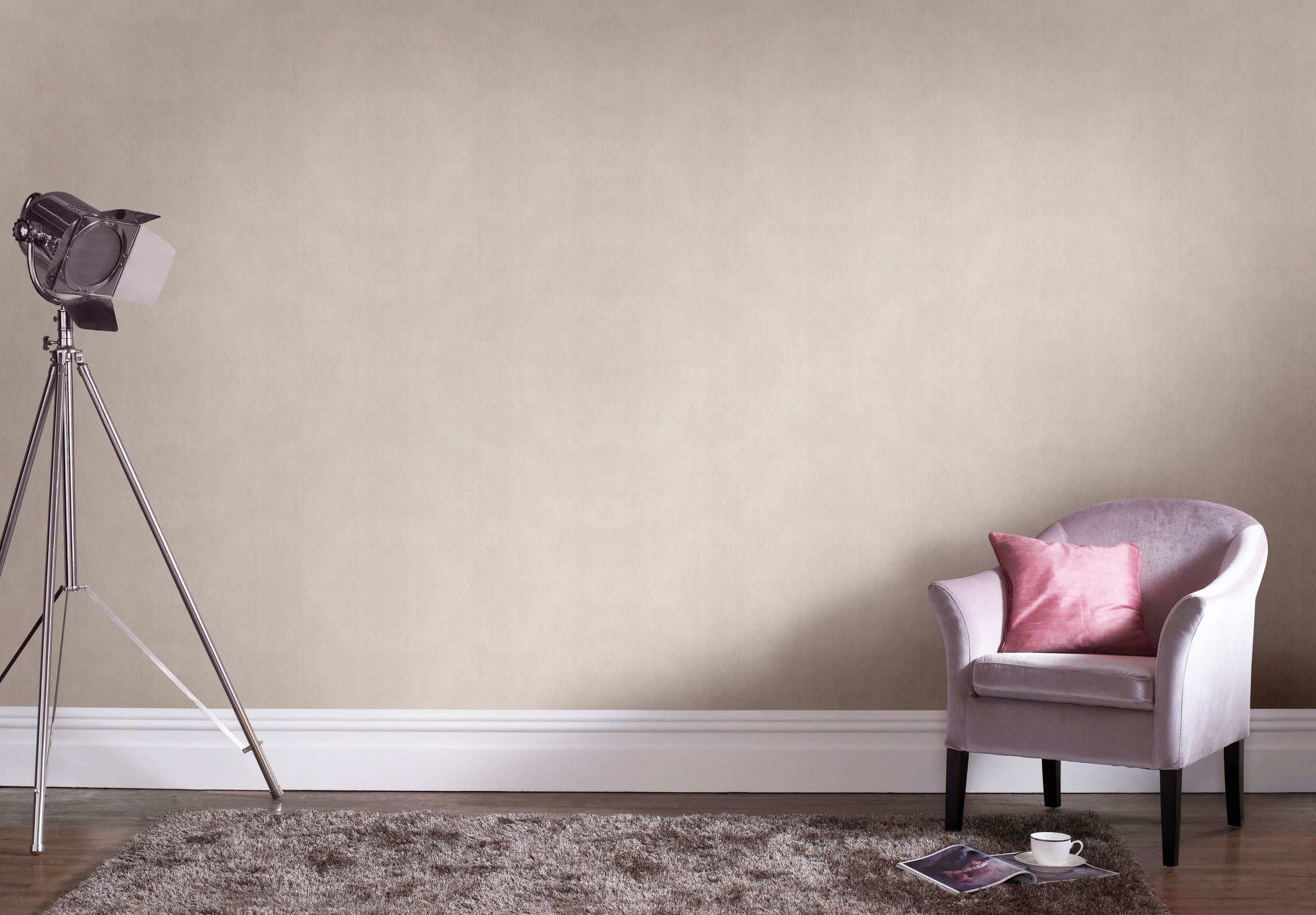 Superfresco Easy Vliestapete »Luxus Uni« uni Taupe - 10m x 52cm