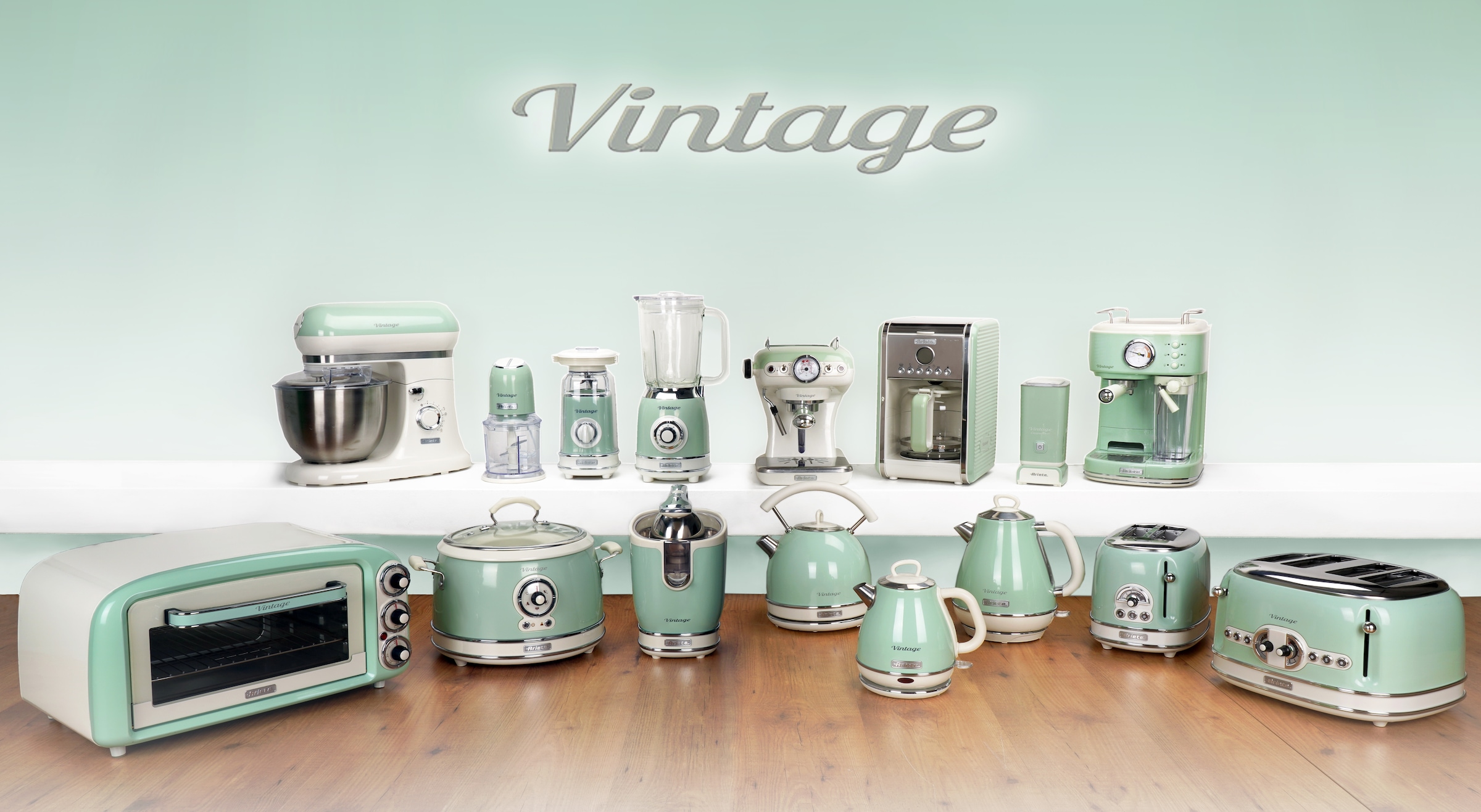 Ariete Wasserkocher »Vintage 2869 grün« 1,7 l 2200 W