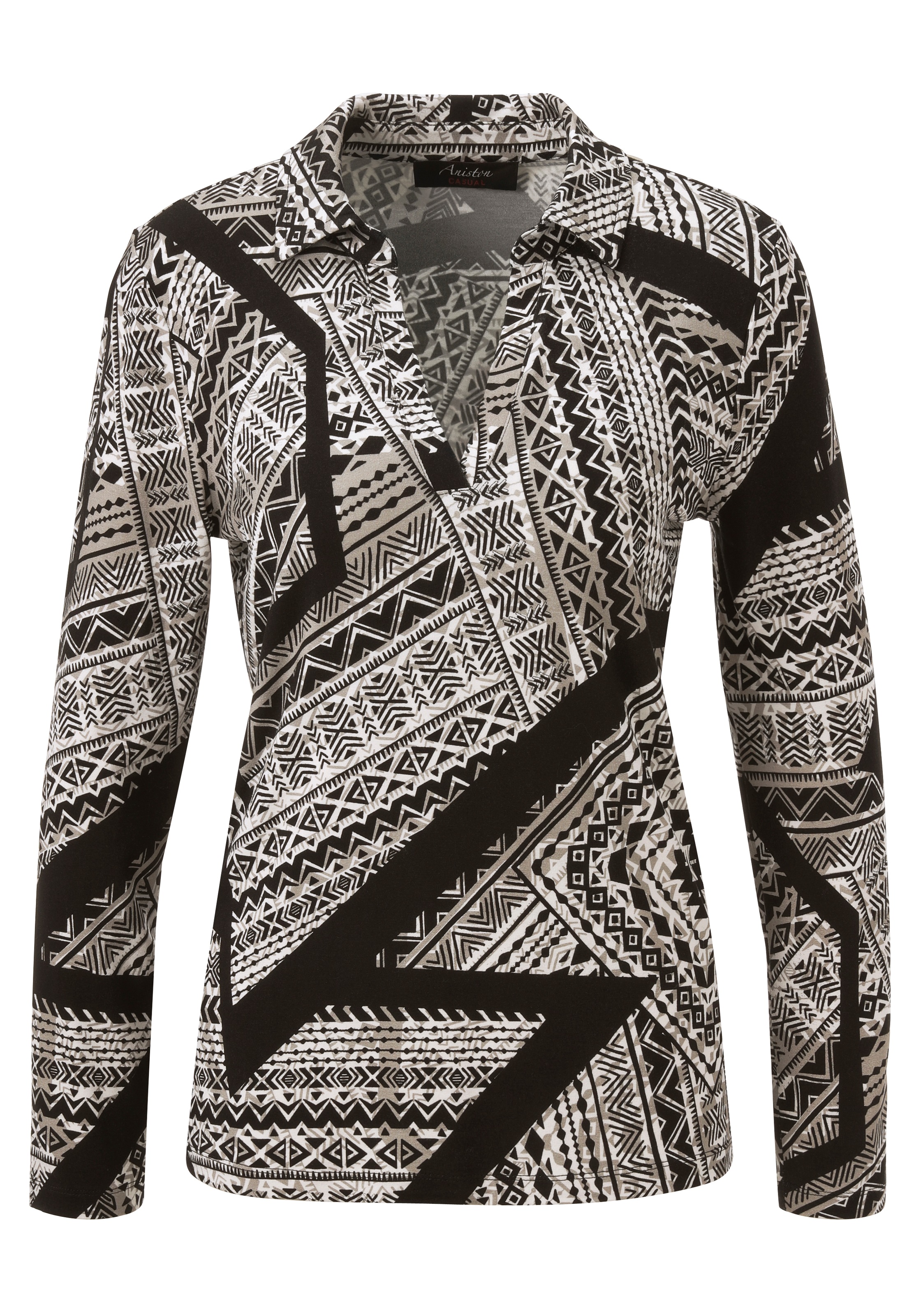 Aniston CASUAL Shirtbluse, mit grafischem Mustermix - jedes Teil ein Unikat - NEUE KOLLEKTION