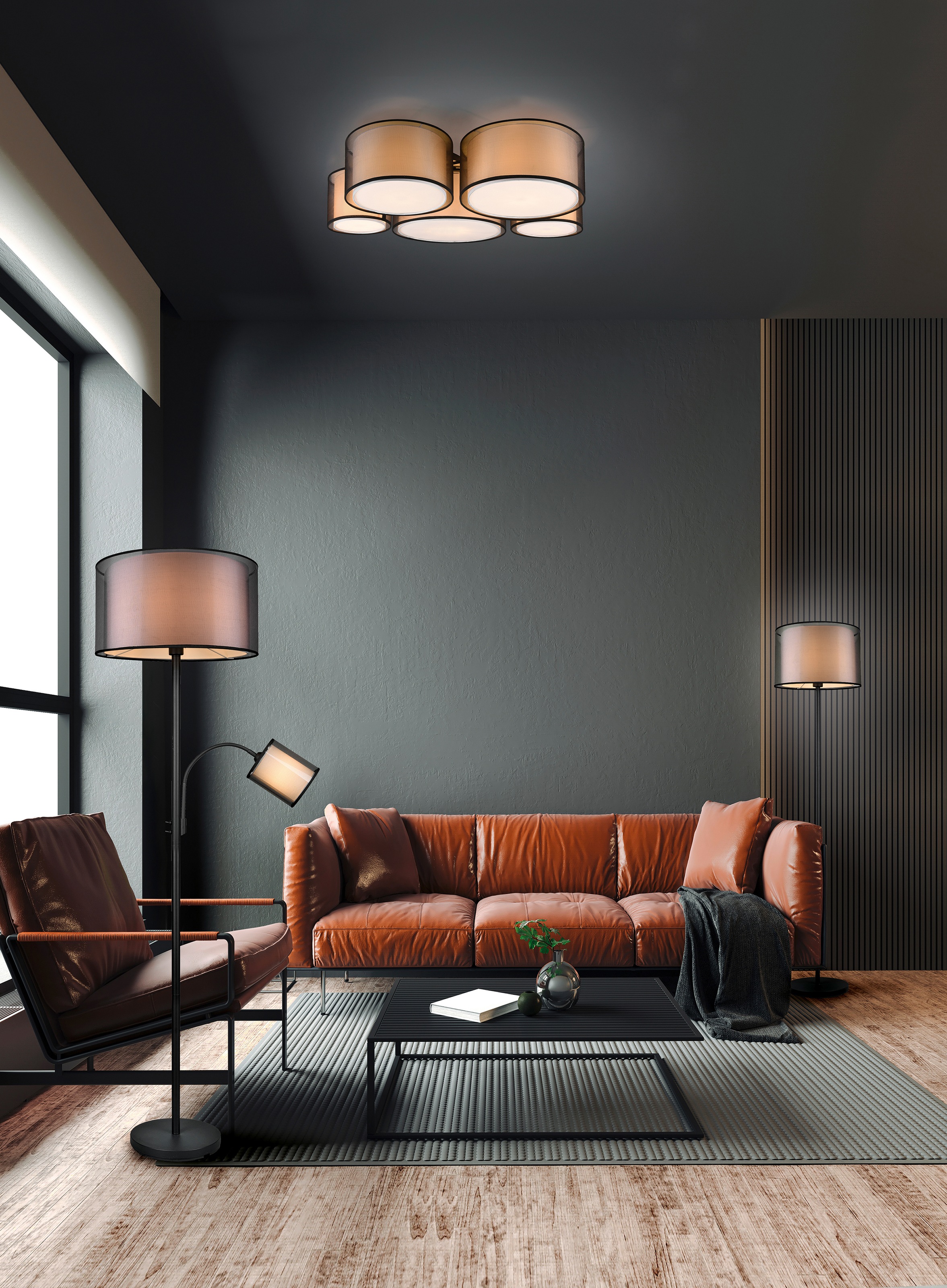 Places of Style Stehlampe »Liotta«, 2 flammig, Leuchtmittel E27   Leuchtmit günstig online kaufen