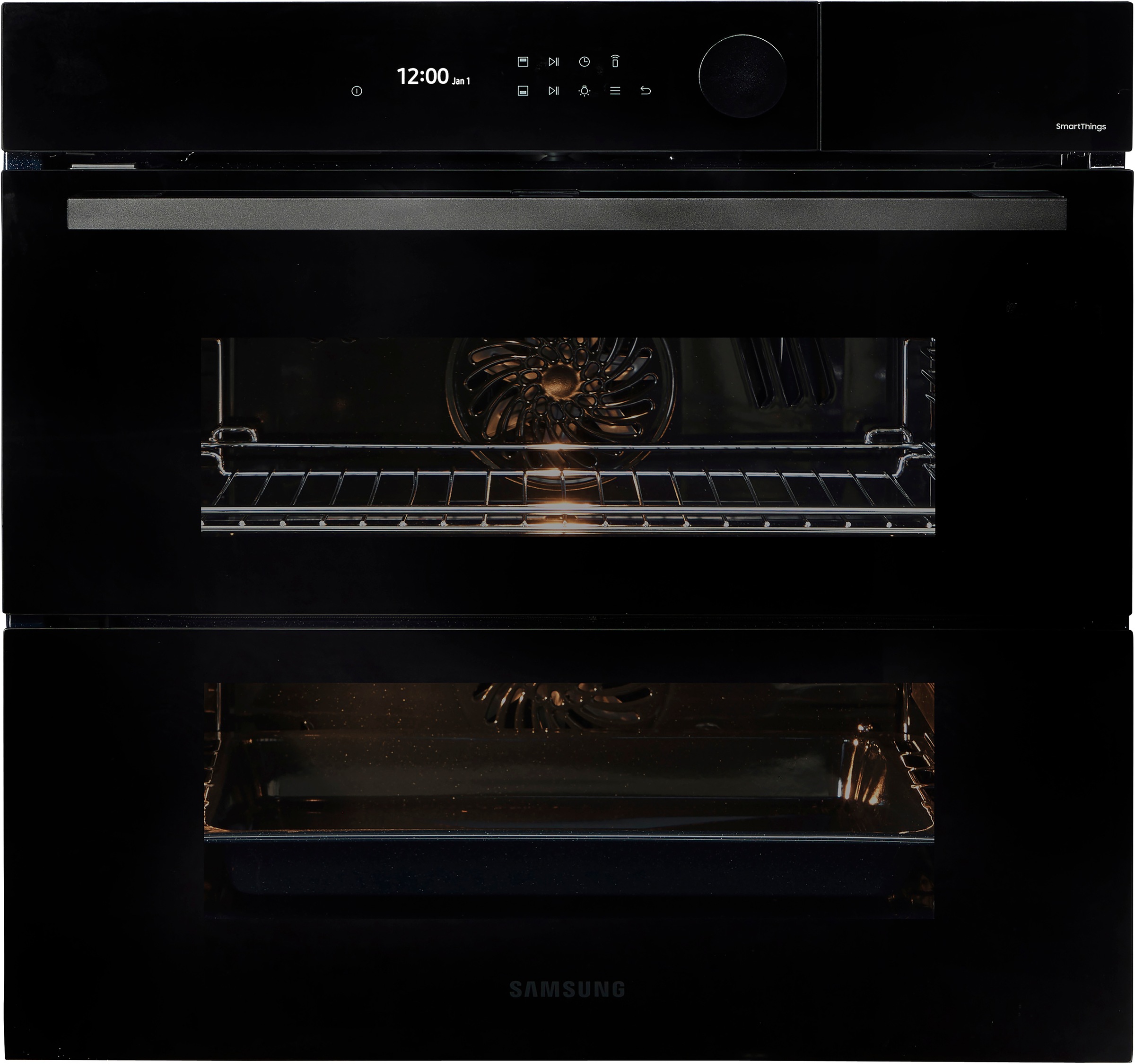 Samsung Pyrolyse Backofen Serie 5 »NV7B5775XDK«, mit 1-fach-Teleskopauszug, Pyrolyse-Selbstreinigung, Dual Cook Flex – Ein Ofen. Zwei Garräume. Flexible Tür.