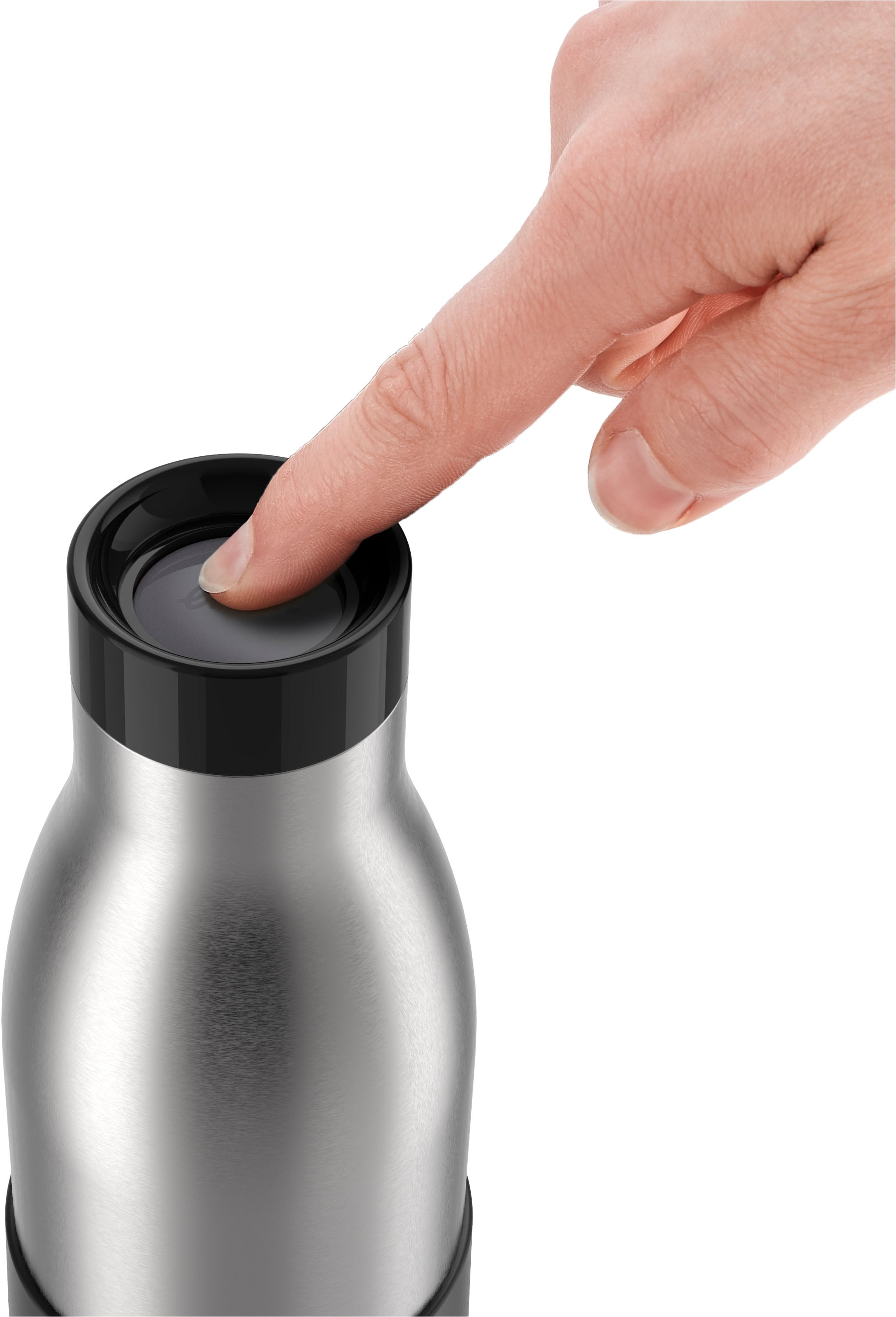 Emsa Trinkflasche »Bludrop Sleeve«, nachhaltig, Silikon-Manschette, 12h heiß, 24h kalt, 360° Trinkgenuss