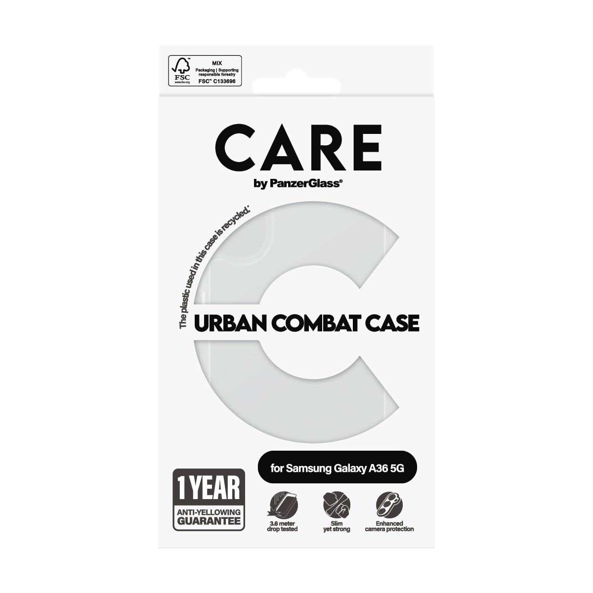 CARE by PanzerGlass Handyhülle »Urban Combat Case für Samsung Galaxy A36 5G«, Samsung Galaxy A36 5G, Backcover, Schutzhülle, Handyschutzhülle, Case, Schutzcase, stoßfest