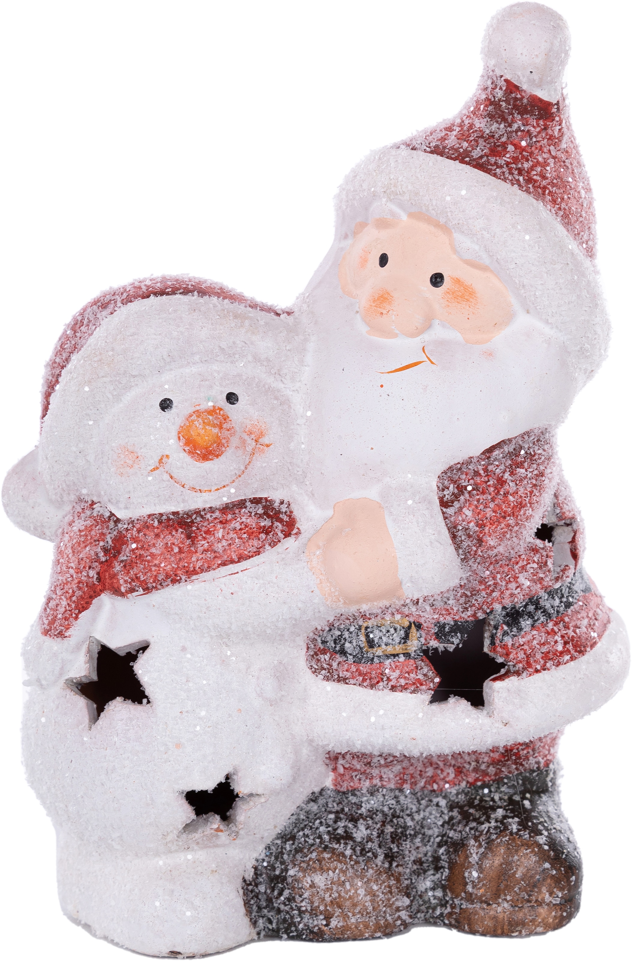 Myflair Möbel & Accessoires Weihnachtsfigur »Weihnachtsdeko«,  Weihnachtsmann und Schneemann, aus Keramik, Höhe ca. 18 cm auf Raten kaufen