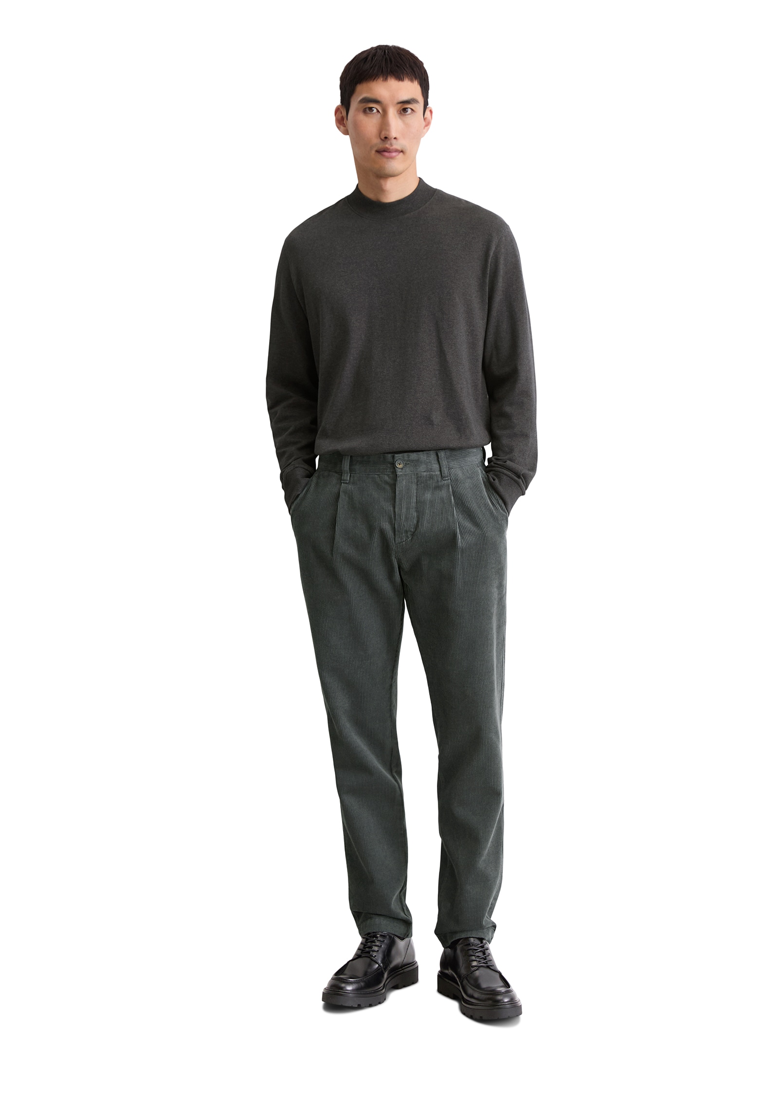 Marc O'Polo Cordhose »Osby Pleats«  tapered fit, aus reiner Bio-Baumwolle