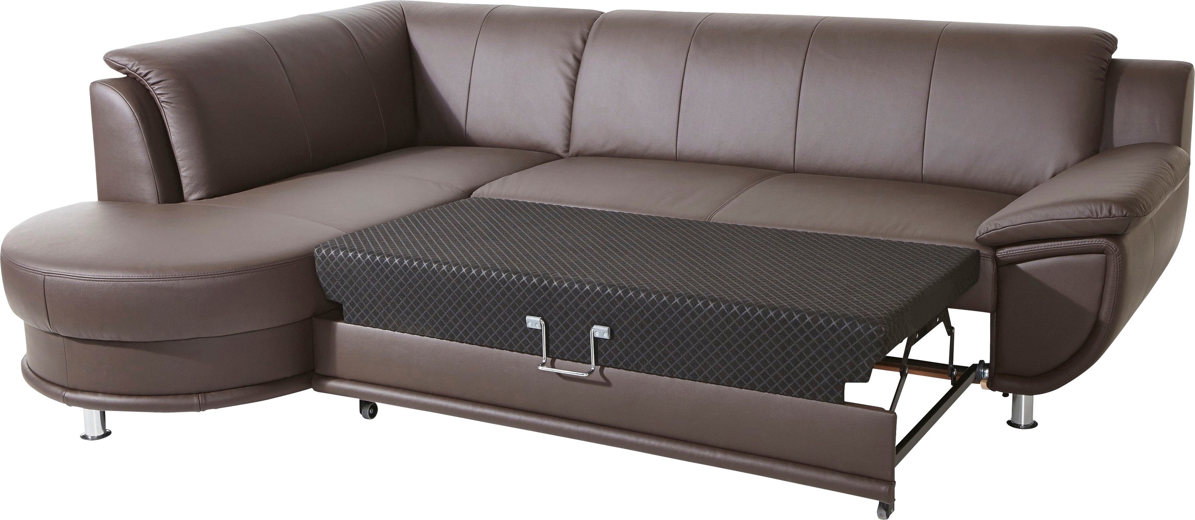 TRENDMANUFAKTUR Ecksofa »Rondo, zeitlos und elegant, OTTOs Choice, bequem, L-Form«, wahlweise mit Federkern, wahlweise mit Bettfunktion