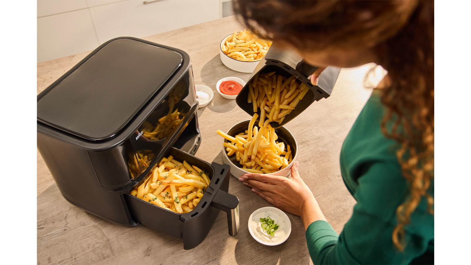 Braun Heißluftfritteuse »TwinCook TD 3030I BK«, 2850 W