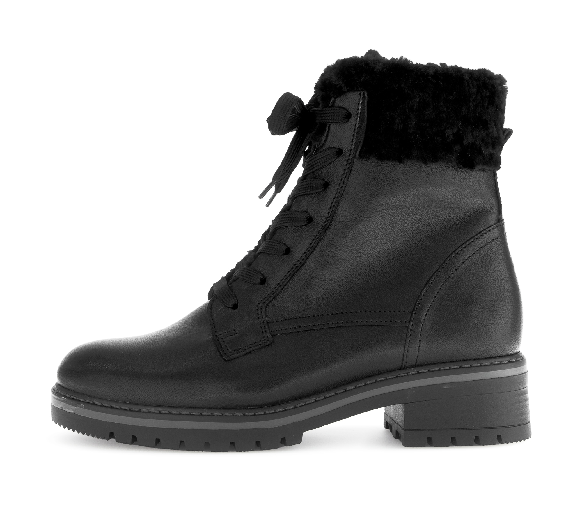Gabor Winterstiefelette »GENUA«, Blockabsatz, Winterboots mit Teddyplüsch-Kragen, Weite G (= weit)