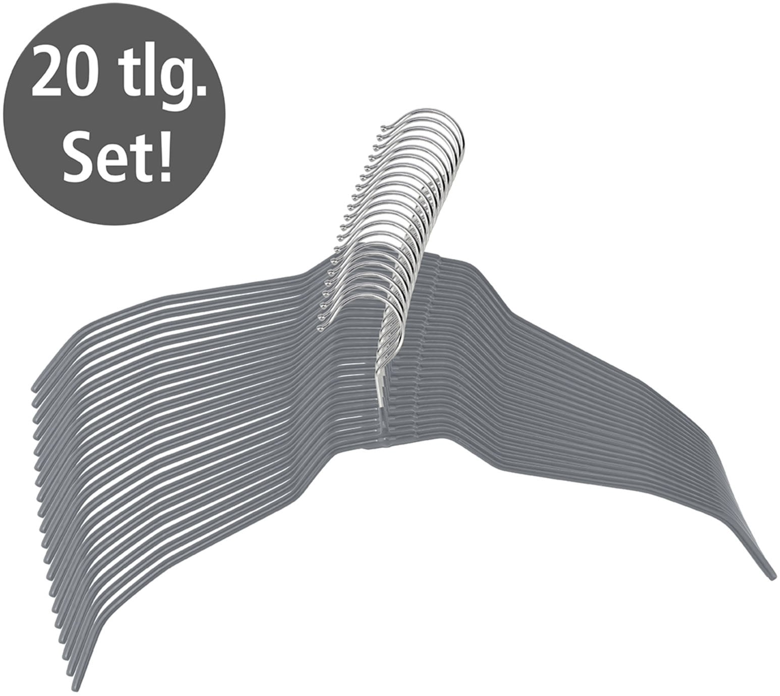 WENKO Kleiderbügel »Modell Alessia« rutschfeste Beschichtung, extra dünn, platzsparend