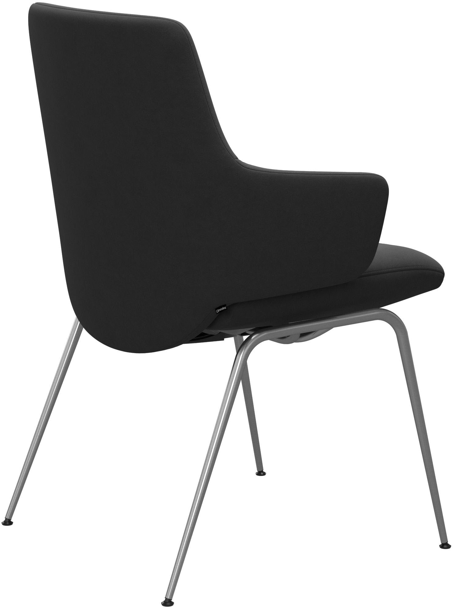 Stressless® Polsterstuhl »Laurel«, Microfaser DINAMICA, Low Back mit Armlehne, Größe L, mit Beinen aus Stahl in Chrom glänzend