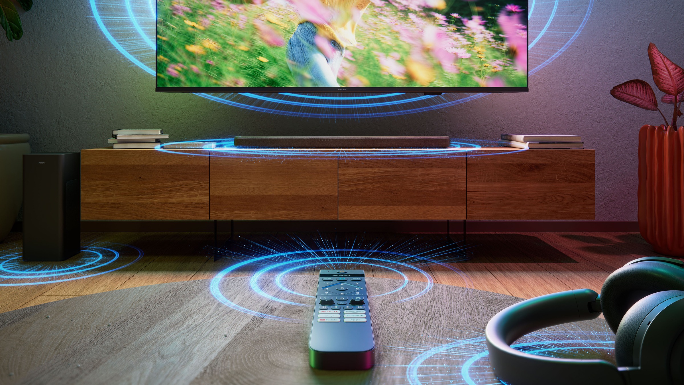 Philips Lautsprecher »TAB8301/10« 3.1.2 (A2DP Bluetooth | AVRCP Bluetooth | Bluetooth App-Steuerung | Bassregelung | Equalizer | Nacht Modus | USB-Wiedergabe 190 W)