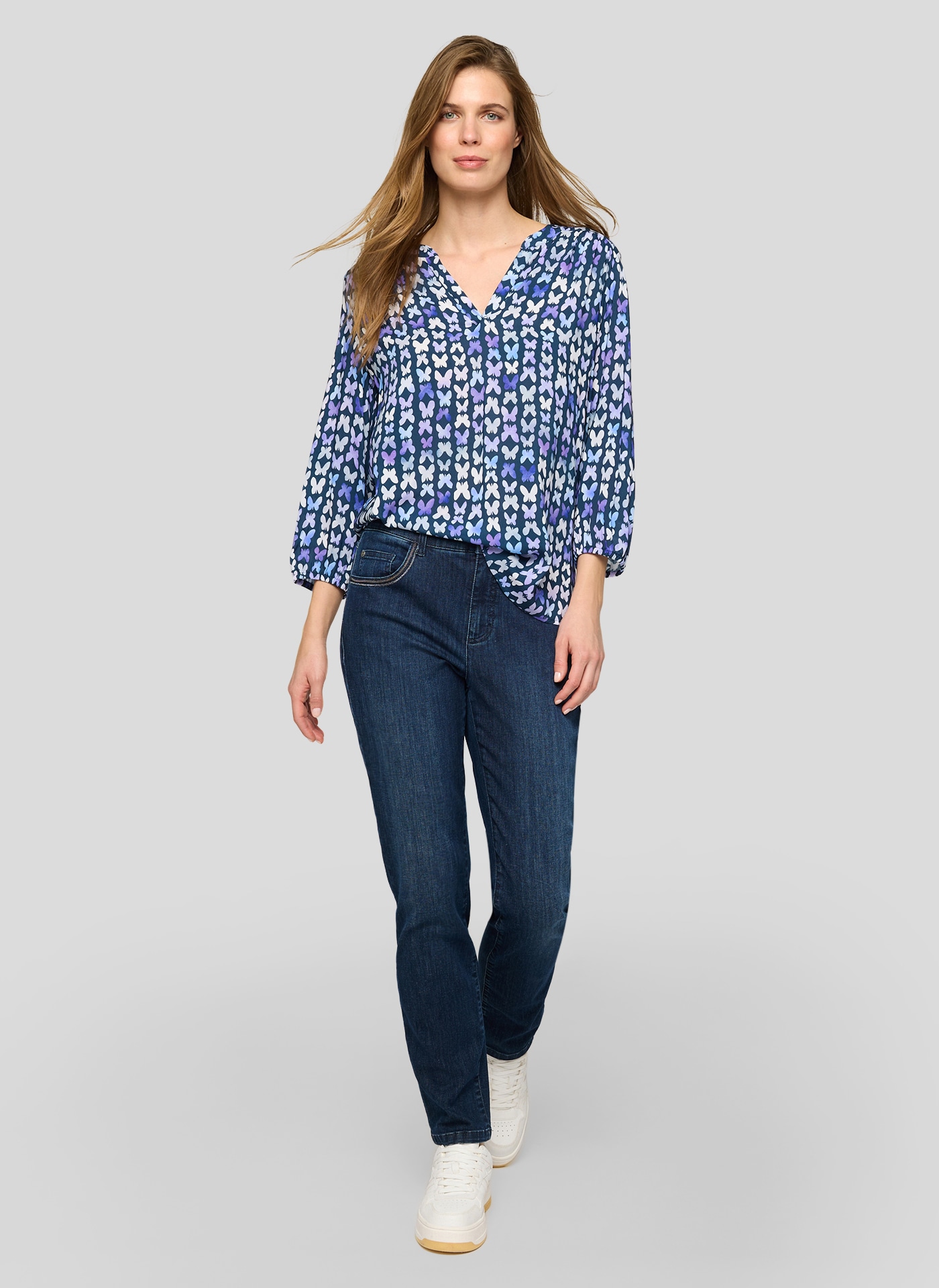 Rabe Klassische Bluse mit All-Over Print