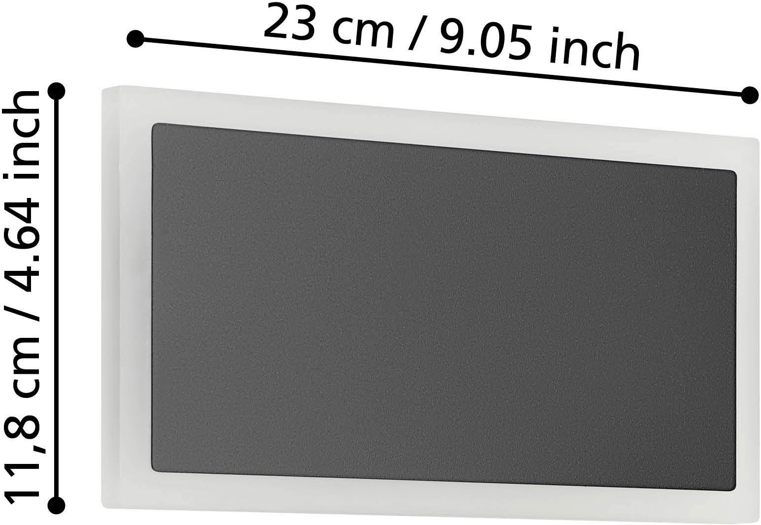 EGLO Wandleuchte »TALAMELLO 1 Wandlampe - Stahl - LED - 12W - IP20« LED-Modul 1 Stk. Warmweiß Wandstrahler, Wandspot, Wohnzimmer, Flur, L23 x H12 x AL5 cm