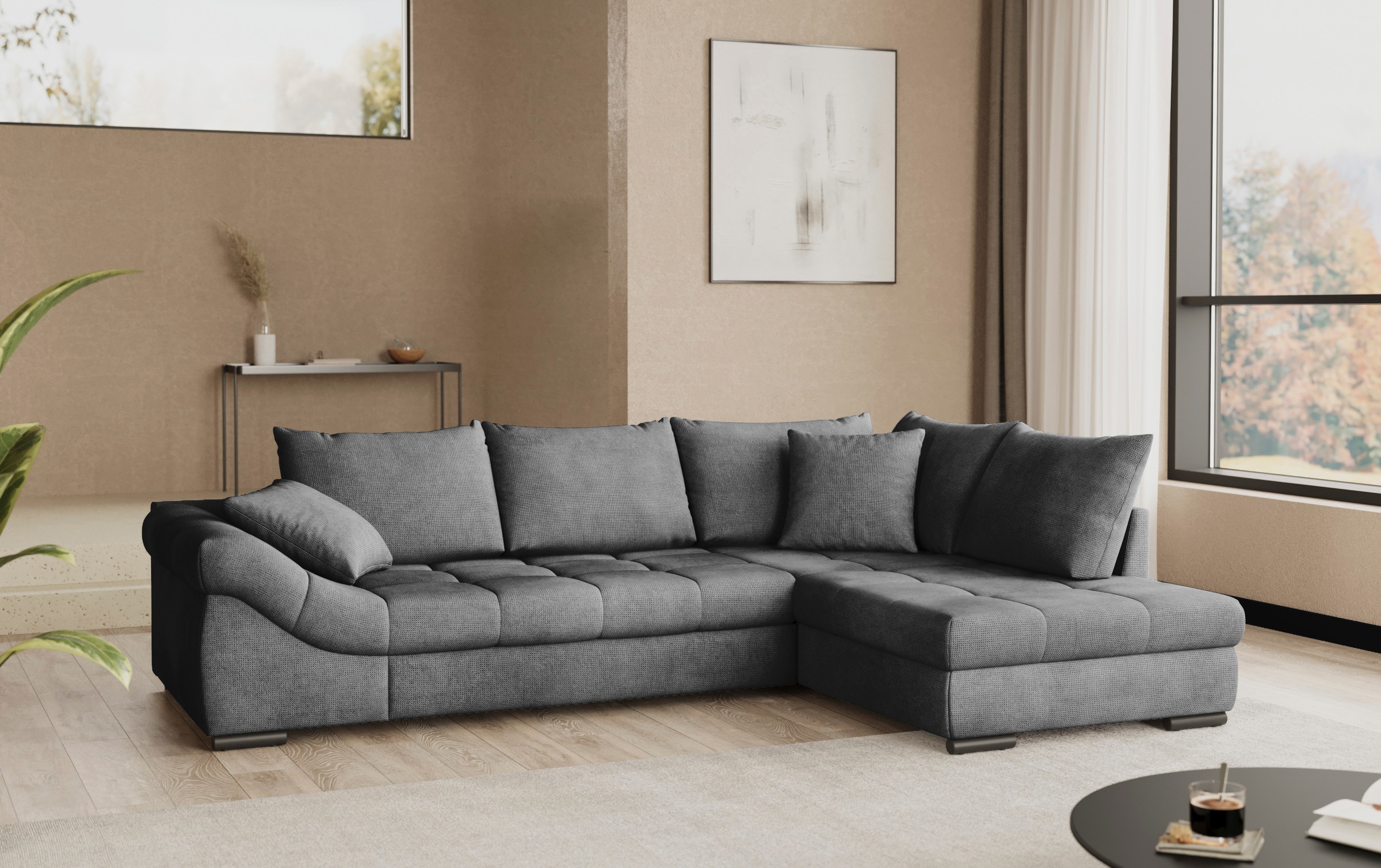 Mr. Couch Ecksofa »Allegro DuraFlex, L-Form«, Hochschläfer-Bettauszug, Kaltschaumpolsterung, bis 140 kg belastbar
