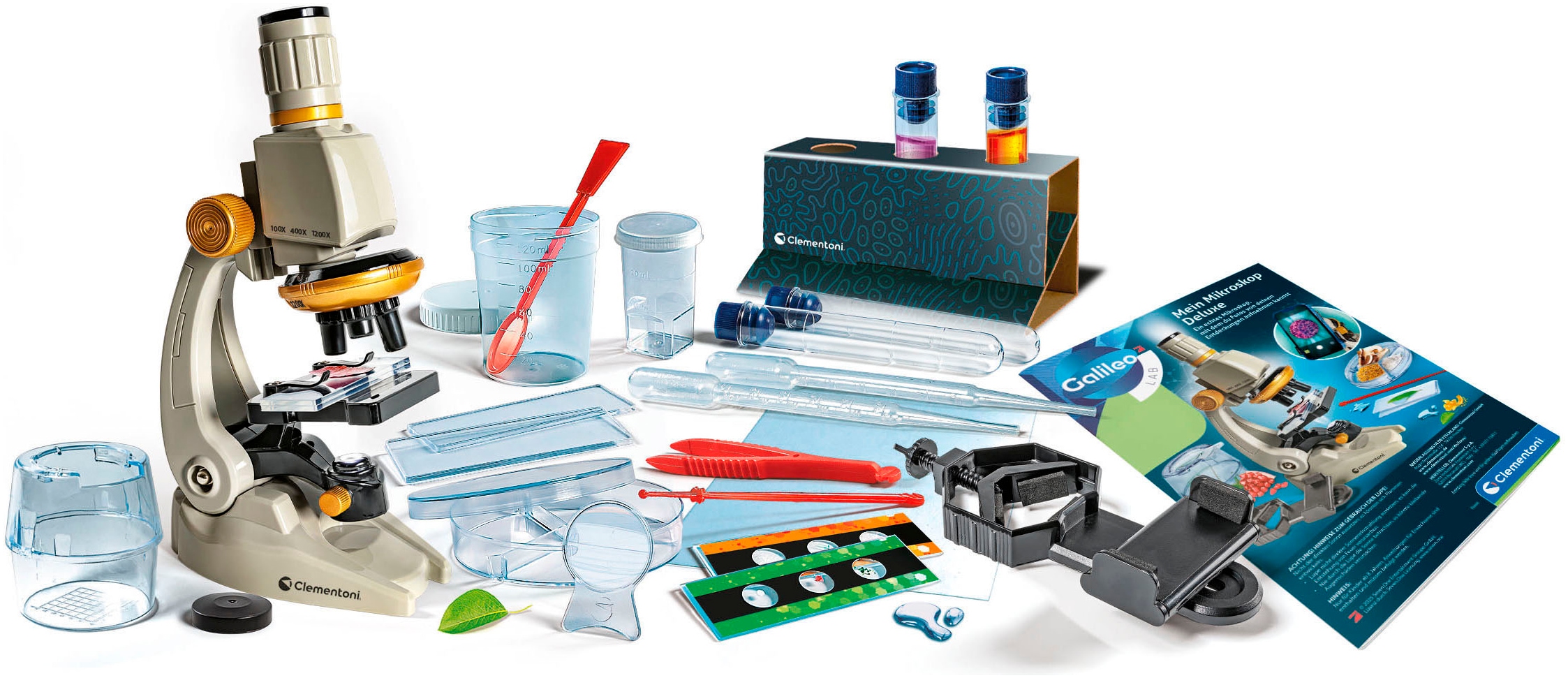 Clementoni® Experimentierkasten »Galileo, Mein Mikroskop Deluxe«