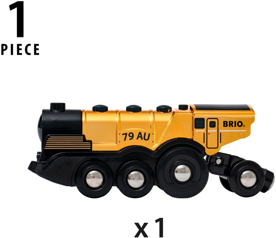BRIO® Spielzeug-Zug »Goldene Batterielok«, m. Licht und Sound