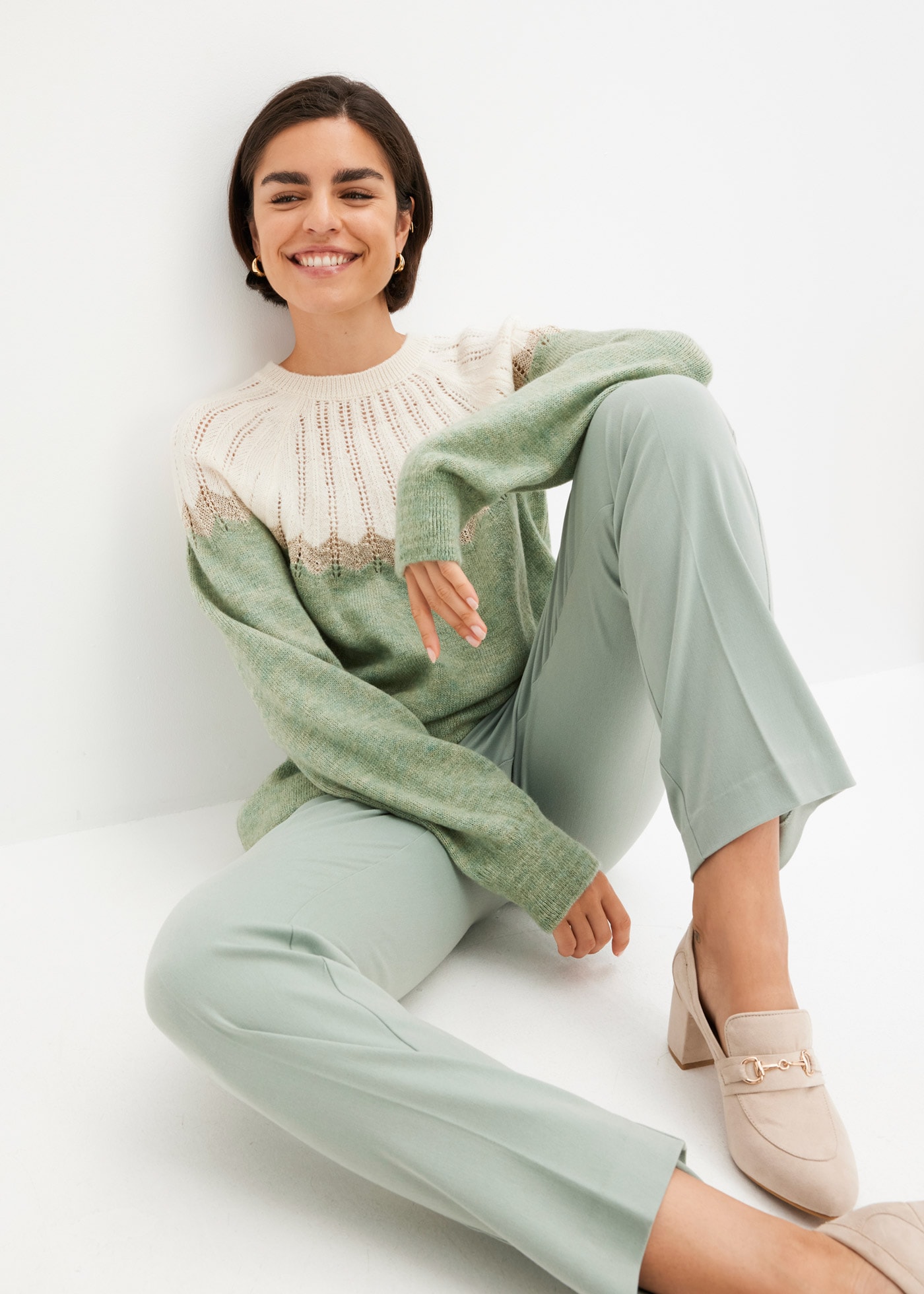 bonprix Ajourpullover