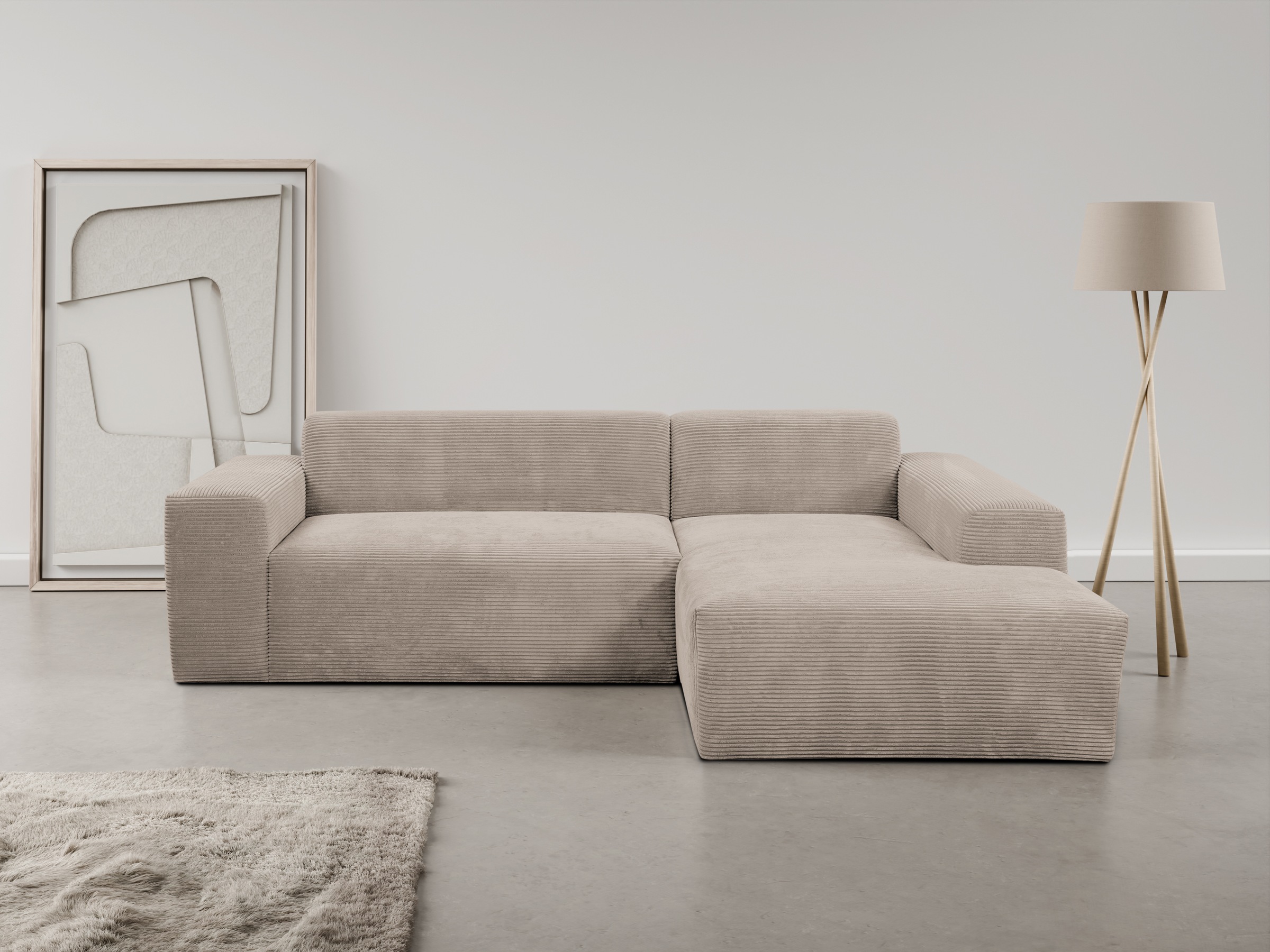 OTTO home Ecksofa »Zeus-L modern & zeitlos, Breite 253 cm, bequemes Sofa« C günstig online kaufen