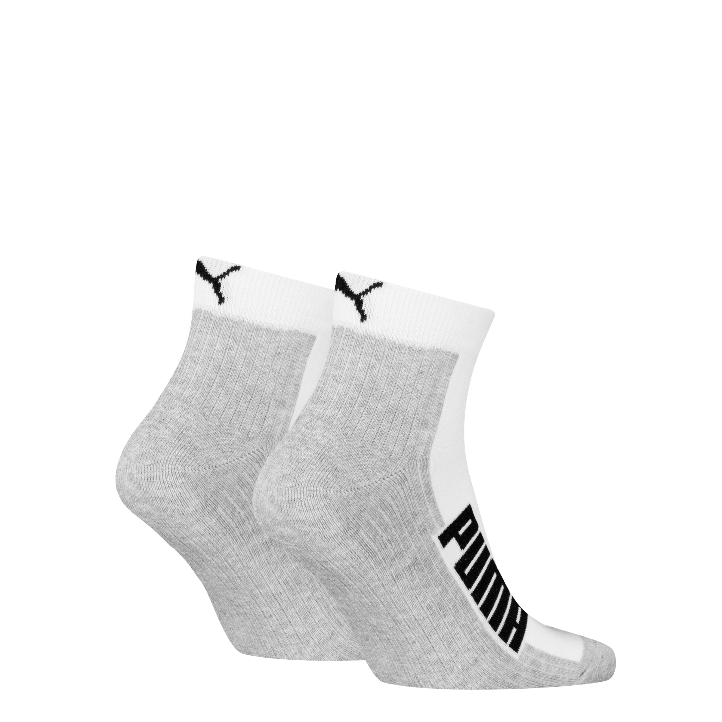 PUMA Kurzsocken »PUMA UNISEX BWT CUSHIONED  QUARTER 2P« 2 Paar,  Zweifarbig, Rippenbündchen