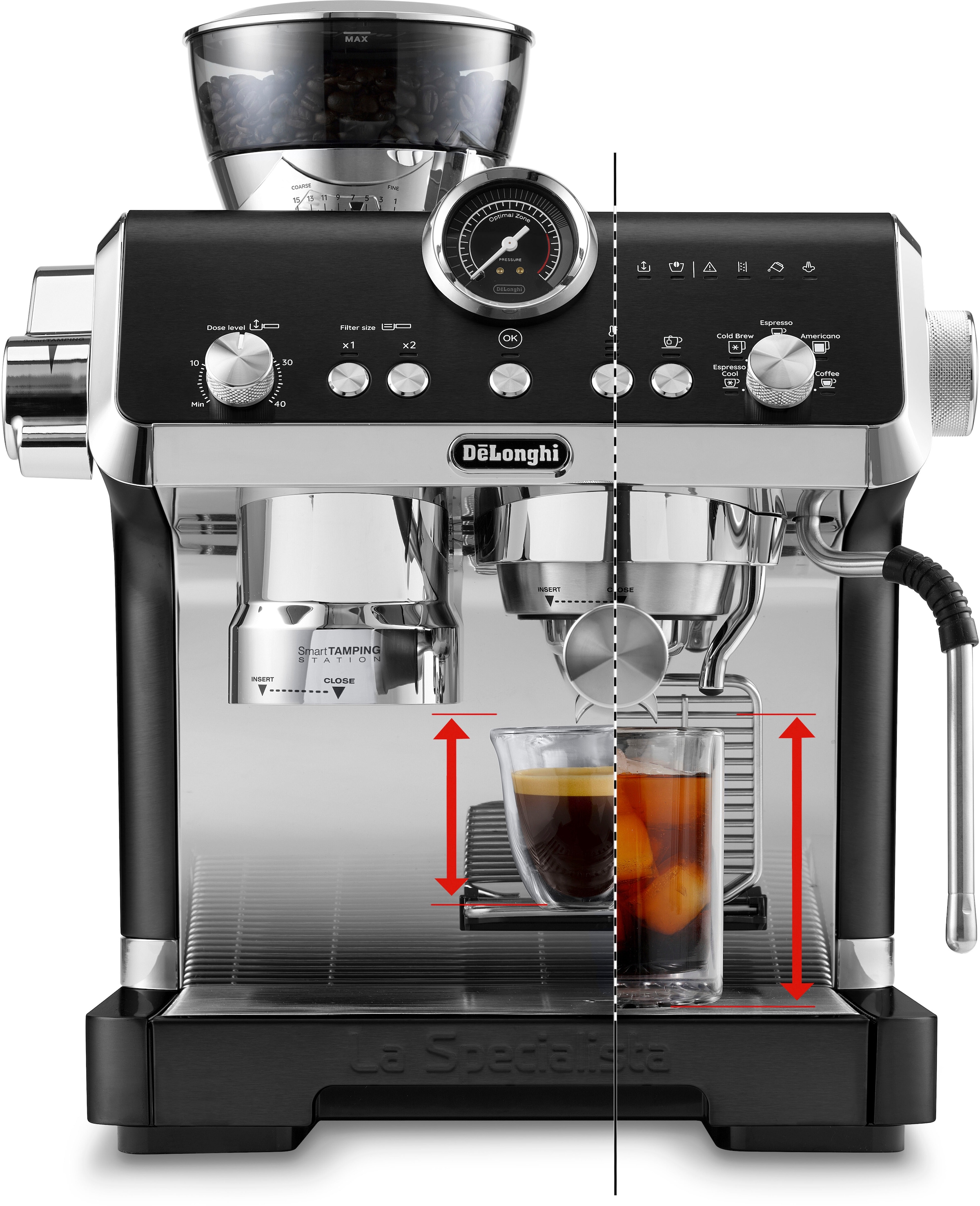 De'Longhi Espressomaschine »La Specialista Opera Cold Brew EC9555.BK«, schwarz