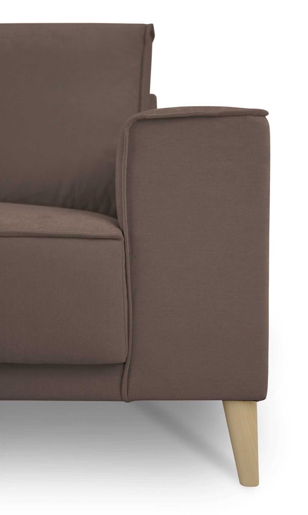 OTTO home 3-Sitzer »Oland Skandi, weicher Chenille-Stoff« 224 cm, Wellenunterfederung, Skandi-Design, Massivholzfüße