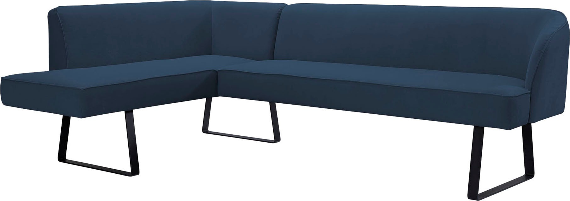 exxpo - sofa fashion Eckbank »Americano«, mit Keder und Metallfüßen, Bezug in verschiedenen Qualitäten