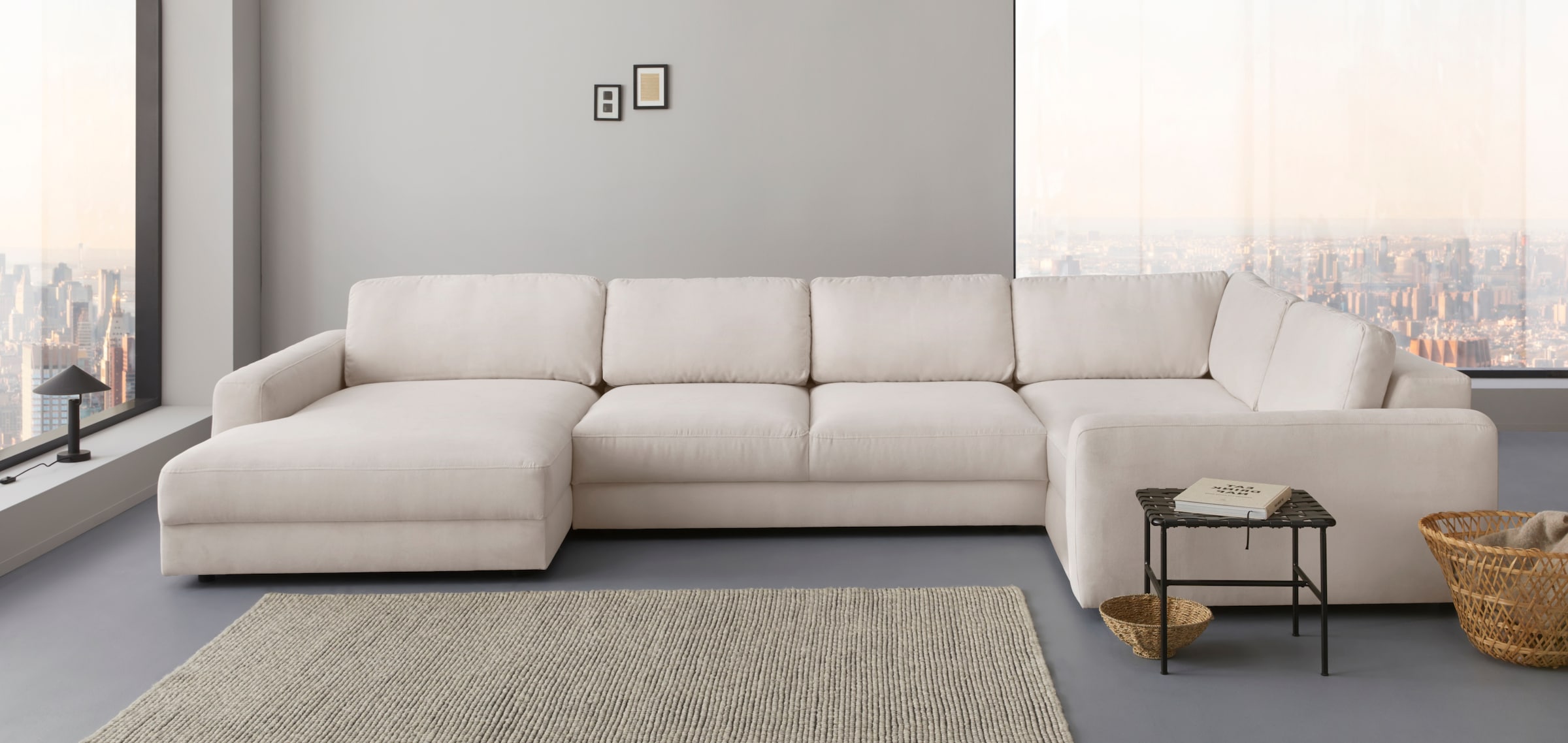 Places of Style Wohnlandschaft »Bloomfield, U-Form«, In verschiedenen Größen bestellbar