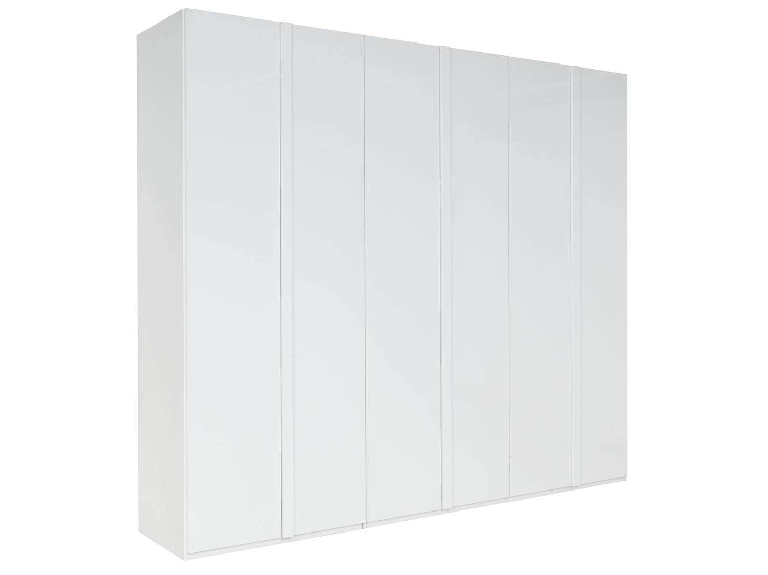 INOSIGN Kleiderschrank »Kleiderschrank Malissa mit Regalen und Kleiderstangen«, Garderobe mit 6 Hochglanz-Drehtüren, BxTxH 270x59x237 cm