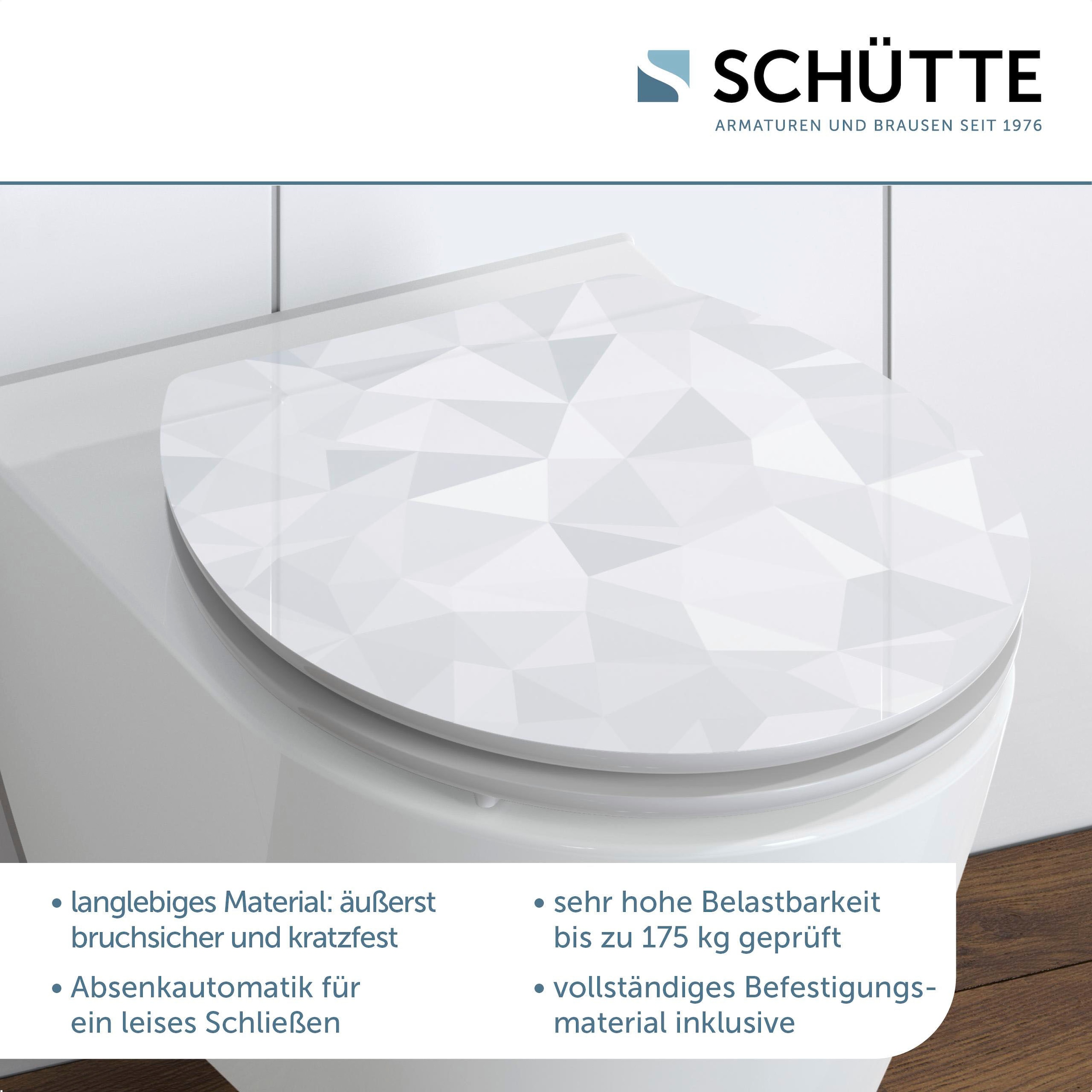 Schütte WC-Sitz "Diamond", High Gloss mit MDF Holzkern, mit Absenkautomatik günstig online kaufen