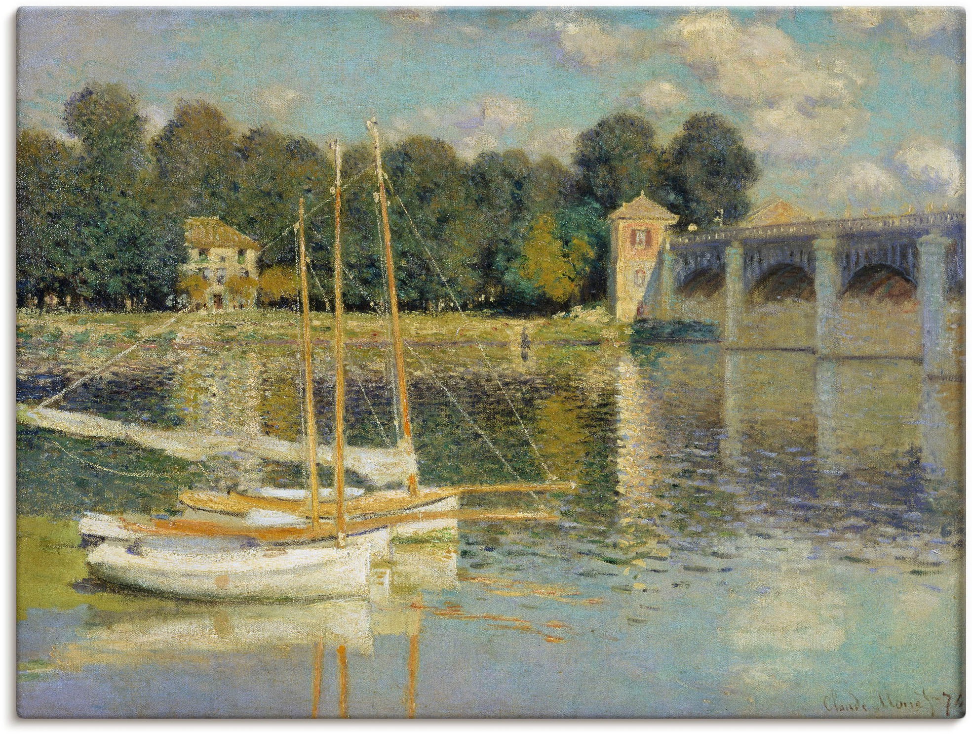 Artland Leinwandbild »Die Brücke von Argenteuil. 1874«, Boote & Schiffe, (1 günstig online kaufen