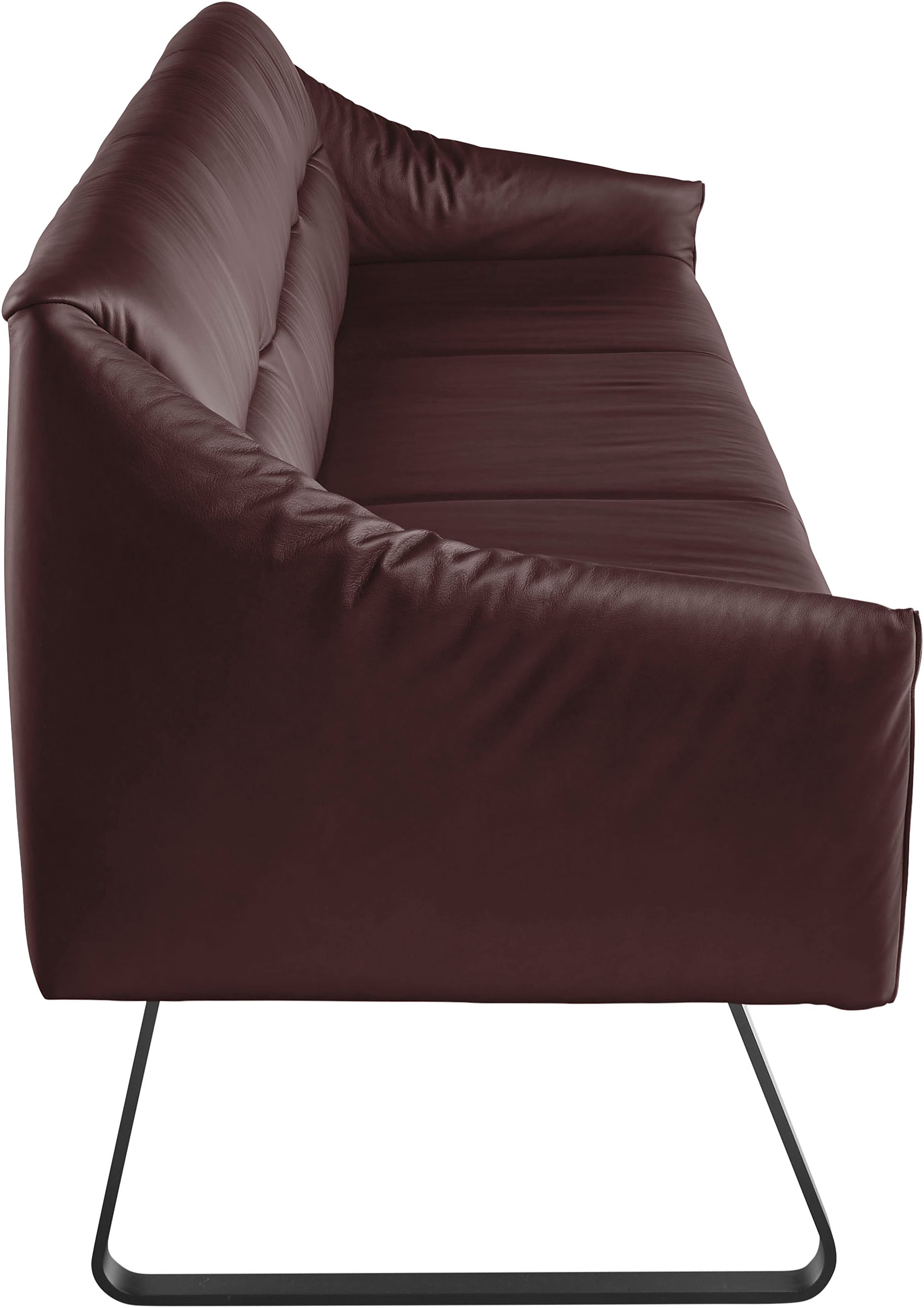 Musterring Essbank »JustB! SP500«, (1 St.), Metallkufe schwarz, verschiedene Farben, Breite 220 oder 250 cm