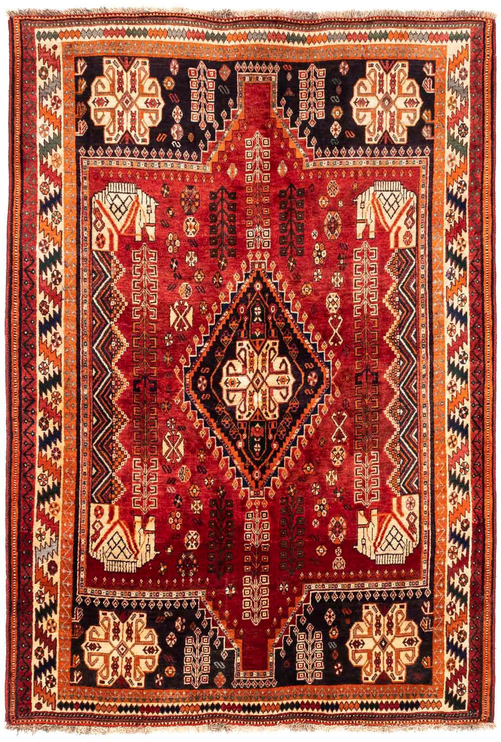 morgenland Wollteppich »Shiraz Medaillon 253 x 160 cm«, rechteckig, 1 mm Hö günstig online kaufen