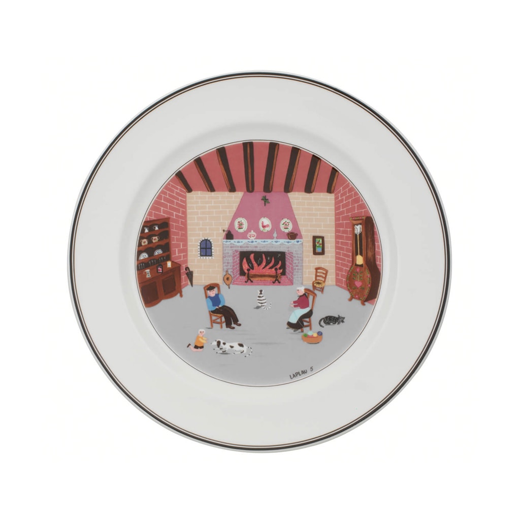 Villeroy & Boch Speiseteller »Speiseteller Kamin Design Naif ø 27 cm bunt« günstig online kaufen