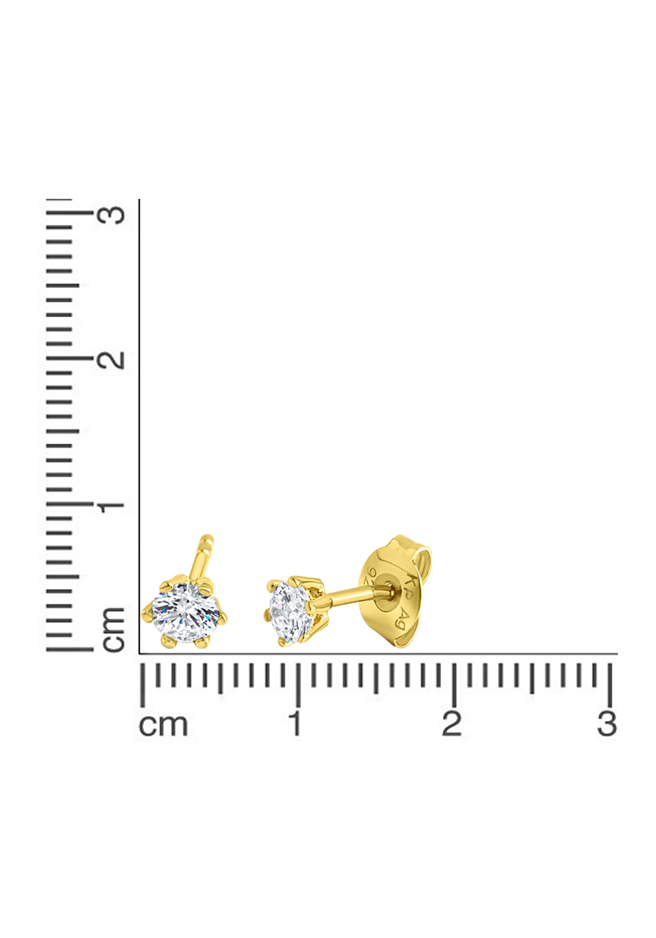 Firetti Paar Ohrstecker »Schmuck Geschenk Silber 925 Ohrschmuck Solitär«, mit Zirkonia (synth.)