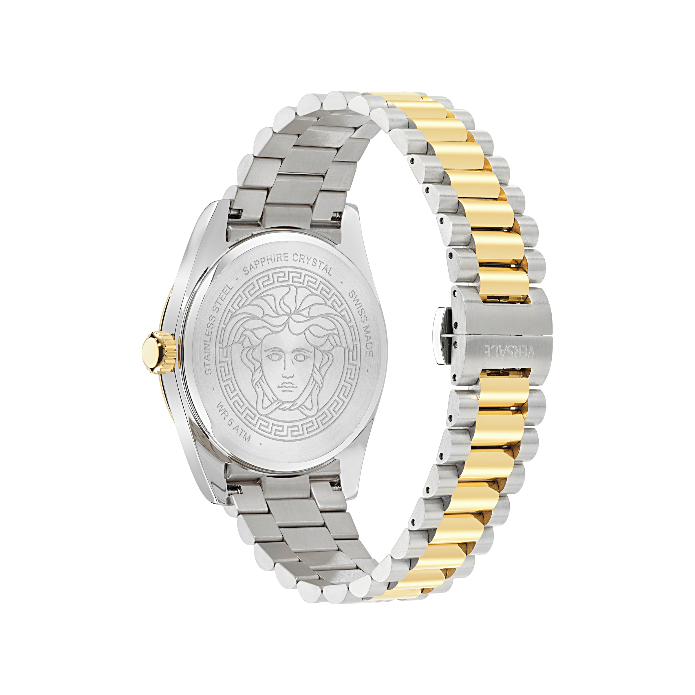 Versace Quarzuhr »MILLENYIUM GENT« Armbanduhr, Damenuhr, Herrenuhr, Swiss Made, Edelstahlarmband, analog