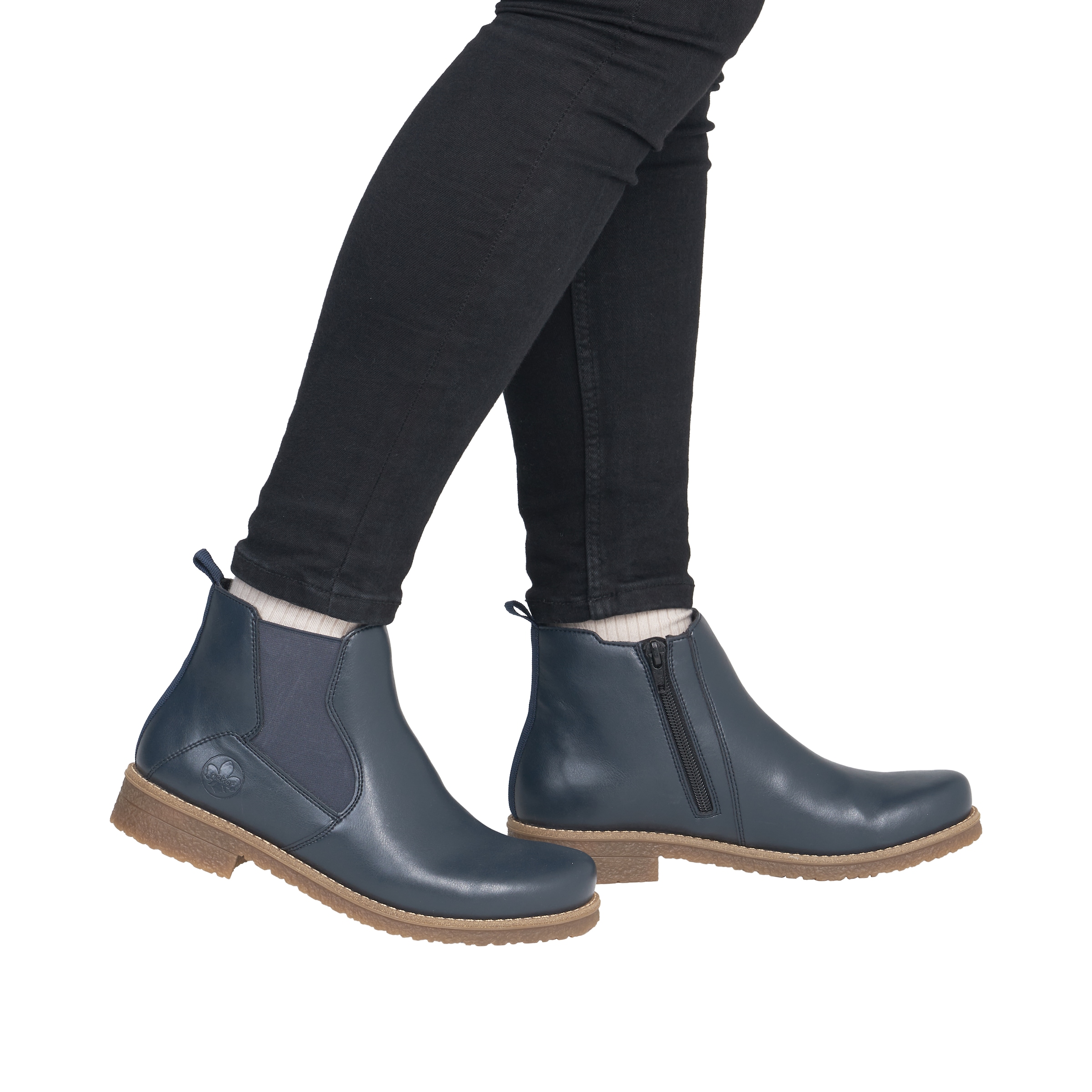 Rieker Chelseaboots  Stiefelette, Schlupfboots, Stretcheinsatz, mit Innenreißverschluss
