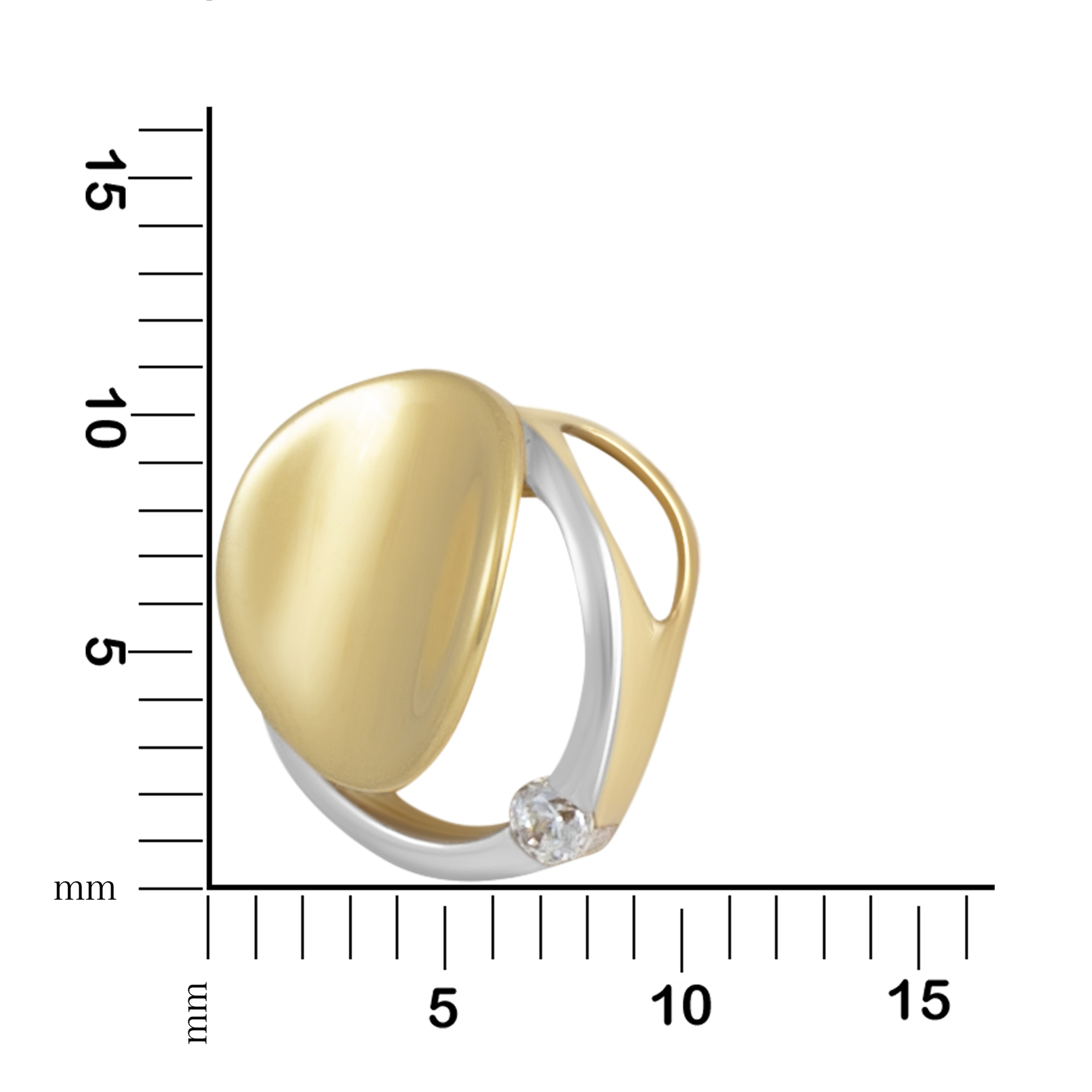 Vivance Kettenanhänger »333/- Gelbgold bicolor Zirkonia«