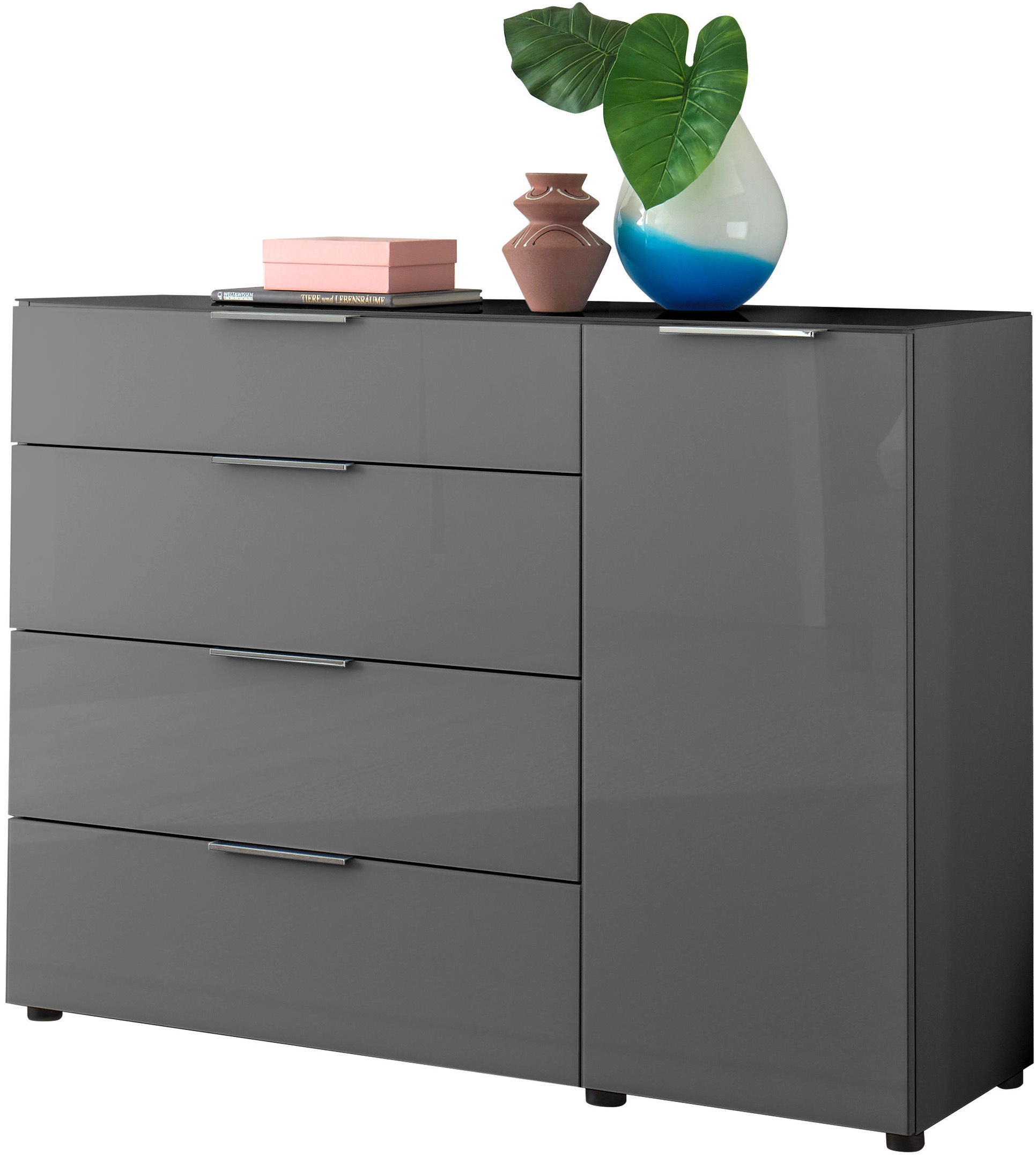 HBZ Kommode »Santorin, BxHxT 135x99x40 cm«, (1 St.), Breite 135cm, Softclose für Türen und Schubkästen, Melaminbeschichtung