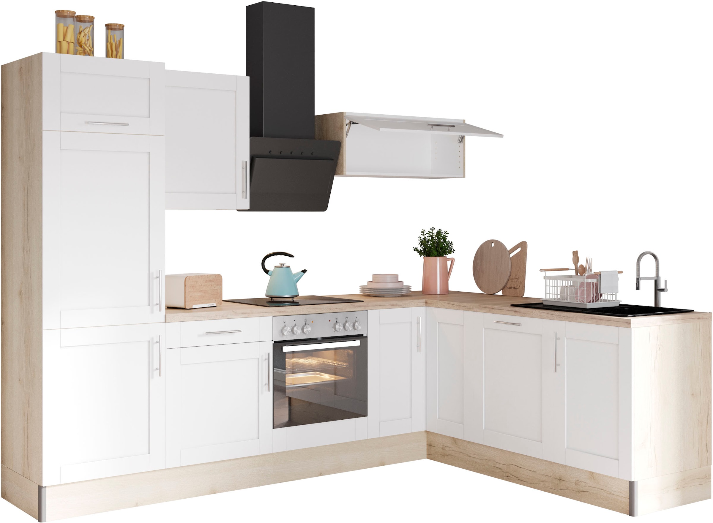 OPTIFIT Küche »Ahus«, 200 x 270 cm breit, wahlweise mit E-Geräten, Soft Clo günstig online kaufen