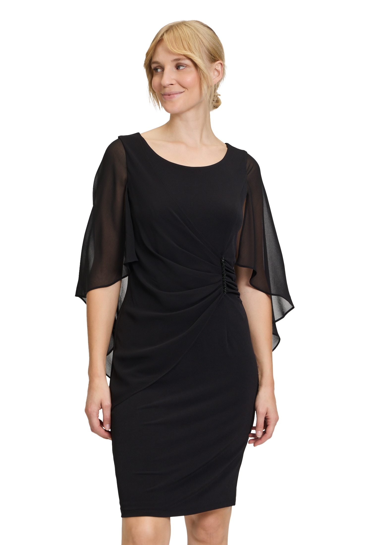 Cocktailkleid »Vera Mont Cocktailkleid mit Raffung«, Materialmix