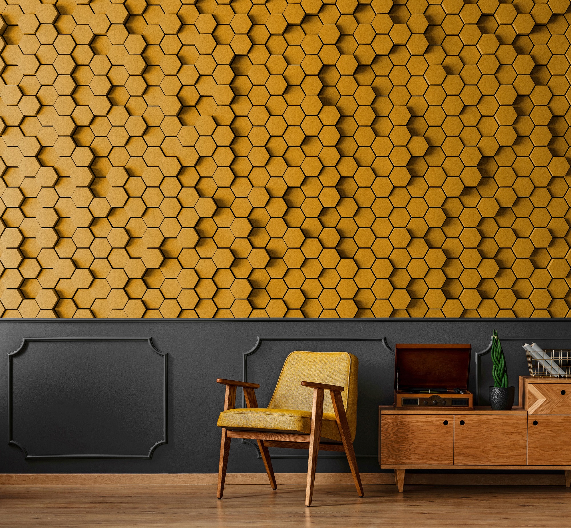 living walls Fototapete »Walls by Patel Honeycomb 1«, Vlies, Wand, Schräge