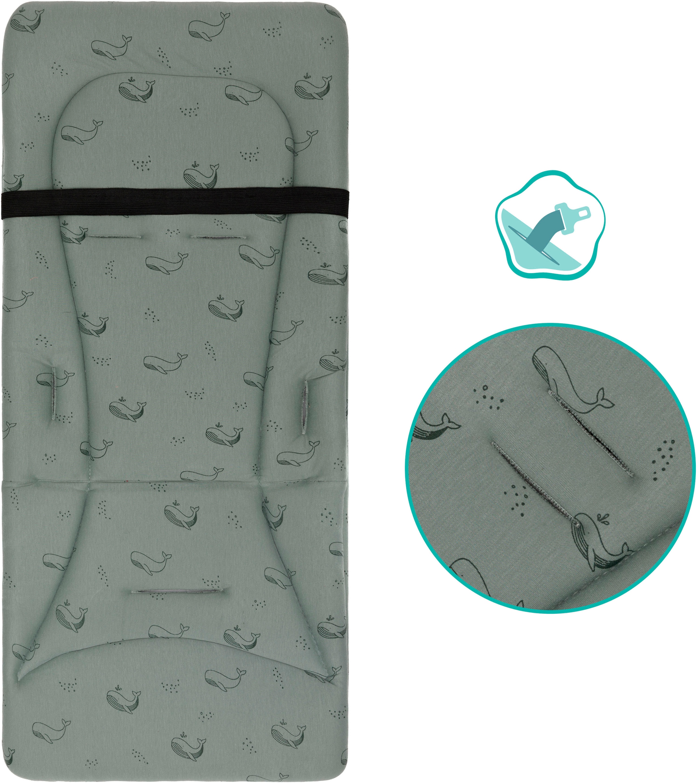 Fillikid Kinder-Sitzauflage »Wendeauflage Liner« für Buggy und Kinderwagen