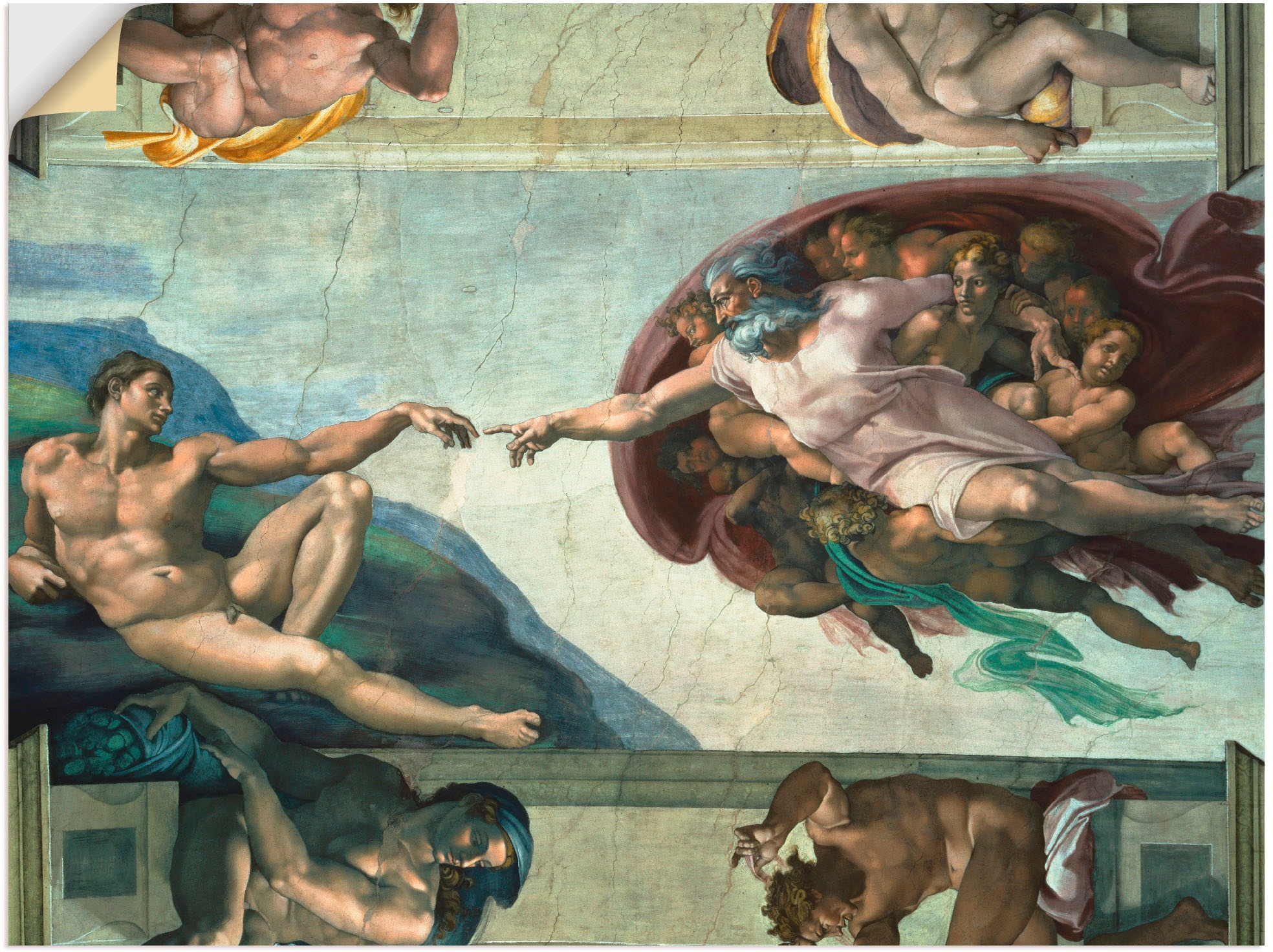 Artland Wandbild »Die Erschaffung des Adam«, Religion, (1 St.), als  Leinwandbild, Wandaufkleber oder Poster in versch. Größen online bestellen