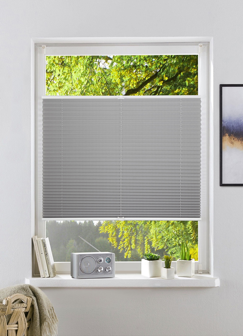 my home Plissee »GELLO«, Lichtschutz, ohne Bohren, verspannt, in Streifen-O günstig online kaufen