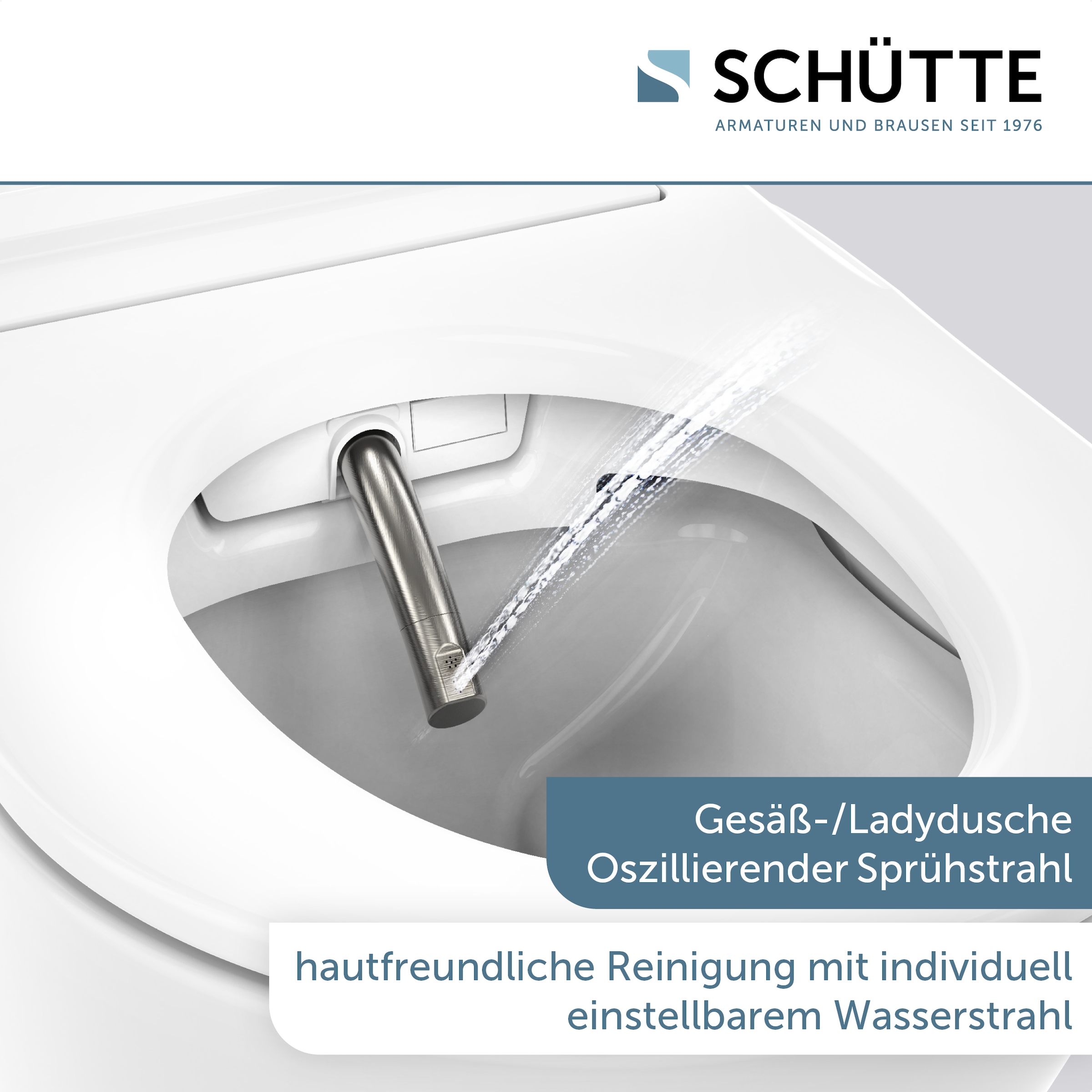 Schütte Dusch-WC »CESARI Premium«, (Komplett-Set), spülrandlos