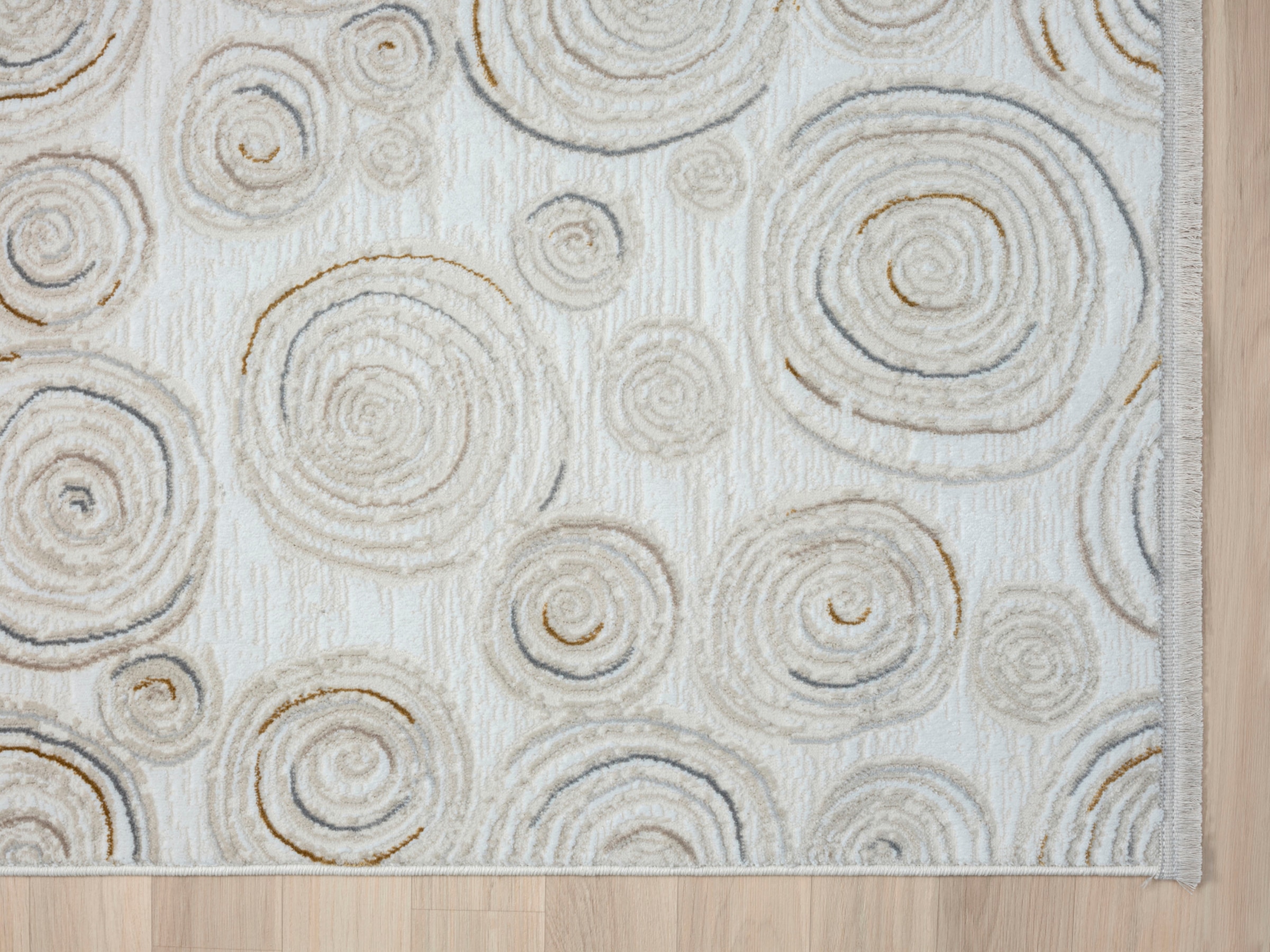 Myflair Möbel & Accessoires Teppich »My Style, LAGERRÄUMUNG!«, rechteckig, 10 mm Höhe, Kurzflor, Scandi-Design, besonders weich durch Microfaser, mit Fransen