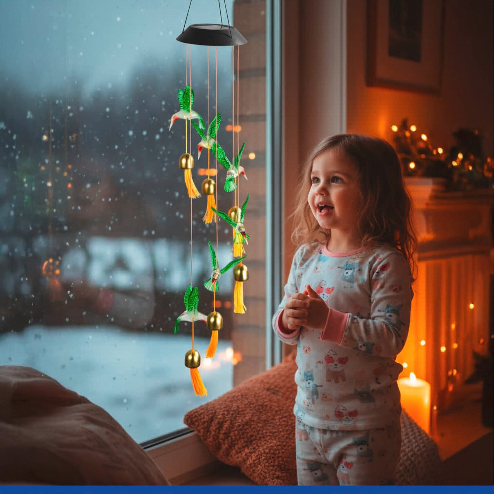 Maximex LED Gartenleuchte »Modell Kolibri« Farbwechsler solarbetriebenes Windspiel mit 6 Glocken, dekorative Gartenbeleuchtung