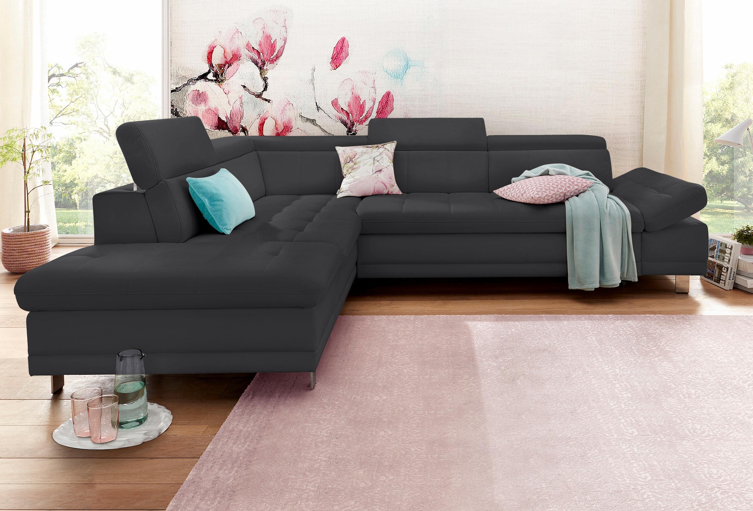 sit&more Ecksofa »Limit L-Form«, wahlweise mit Bettfunktion und Bettkasten günstig online kaufen