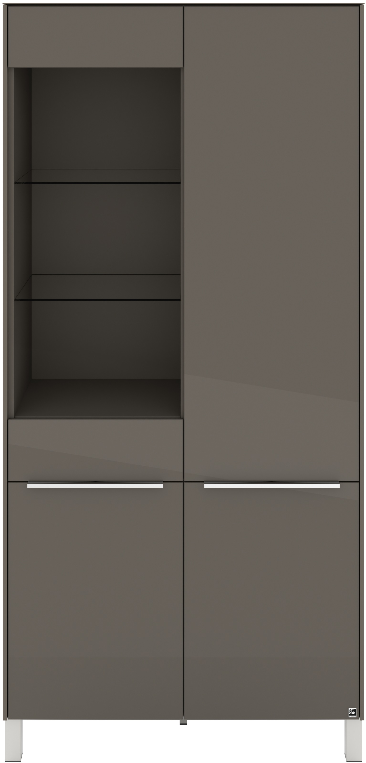 set one by Musterring Standvitrine »Reno« 1 Stk. tlg. Mit Vierkantfuß in diversen Farben, 197 cm Höhe & Farbauswahl