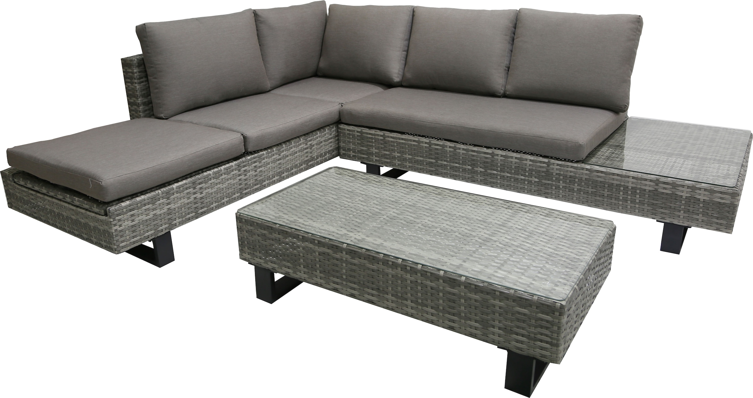 Garden Pleasure Gartenlounge-Set », Lounge-Eckgruppe »CADIZ««, (3 tlg.), 2 Sofas, Tisch LxB: 110x55 cm